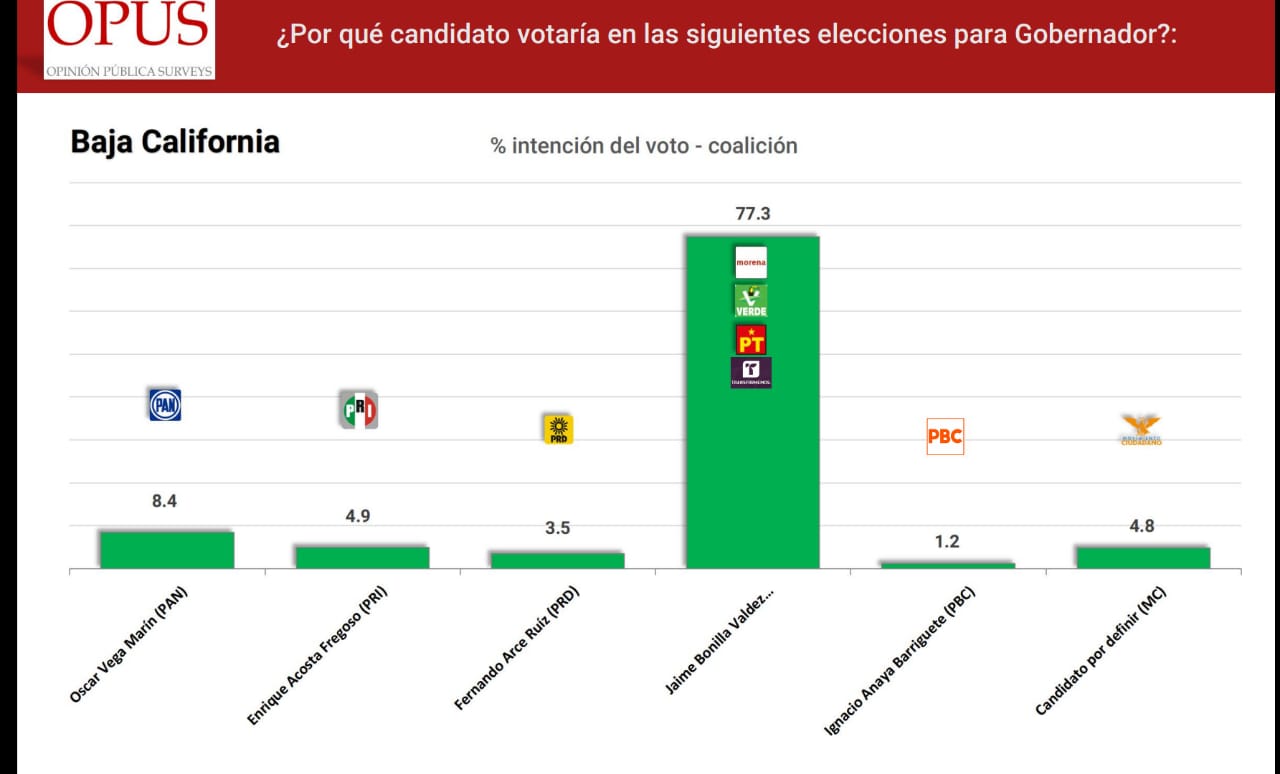 “Arrasaría” Morena en elecciones en BC: OPUS