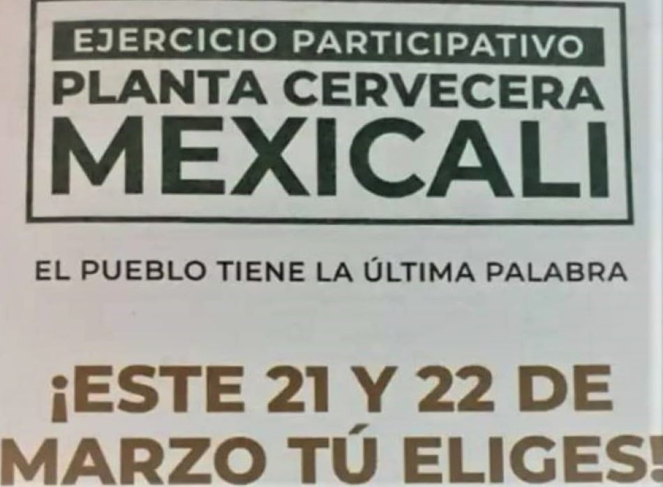 Consulta pública sobre planta de Constellation Brands se mantiene en Mexicali; a pesar de alerta por COVID-19
