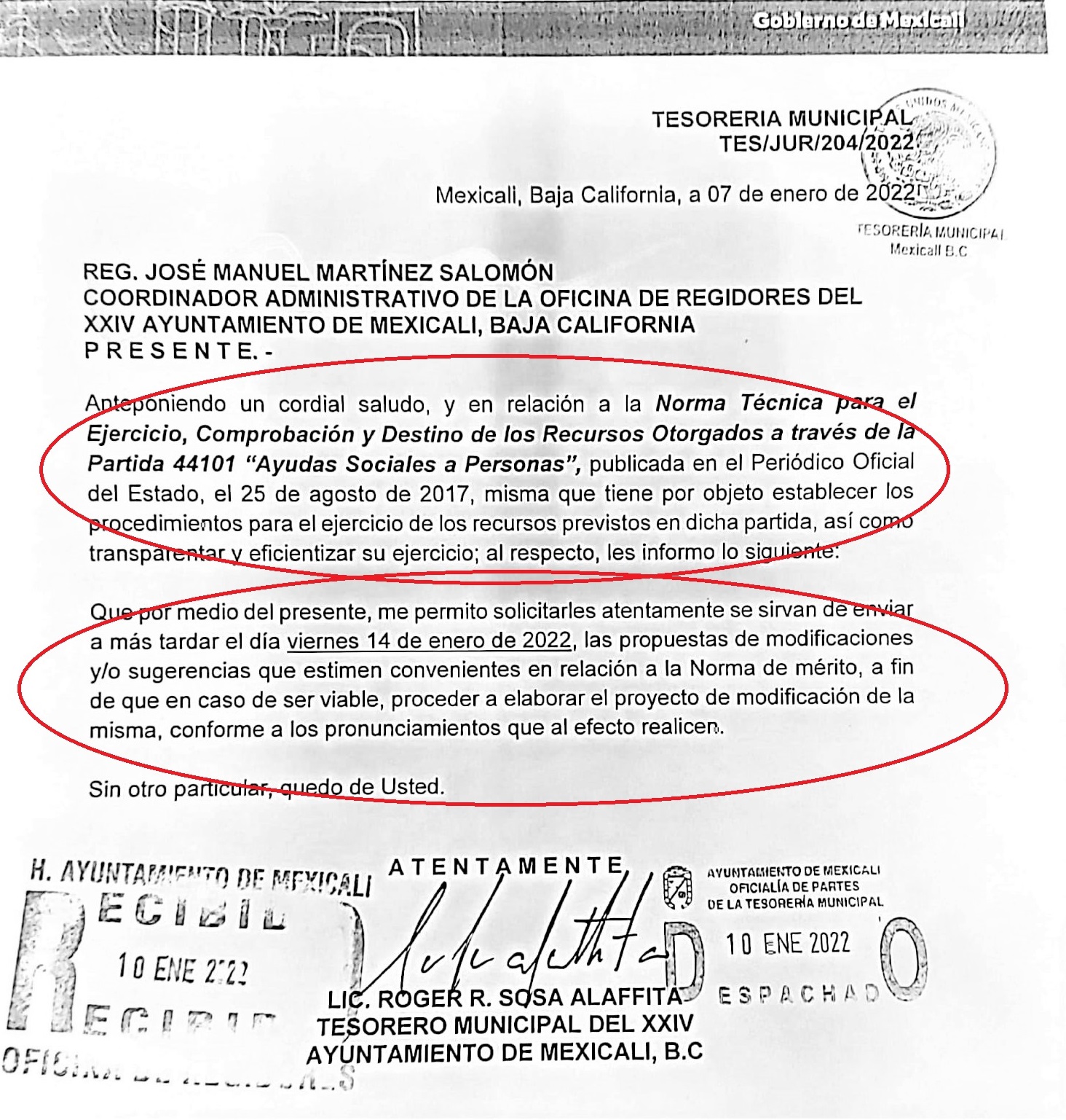 Analiza Gobierno Municipal colocar más “candados” a la Norma Técnica de la partida de gasto social de los regidores de Mexicali