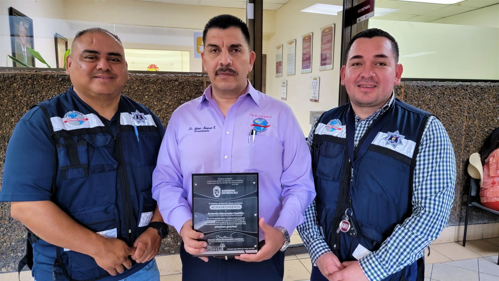 Ayuntamiento de Mexicali reconoce labor y apoyo de la Fraternidad Policíaca