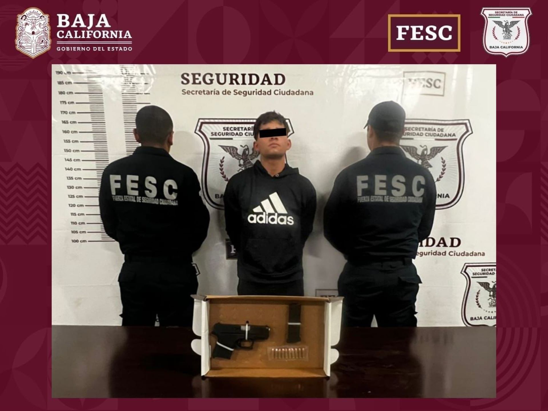 Asegura Fuerza Estatal a tres sujetos con armas de fuego