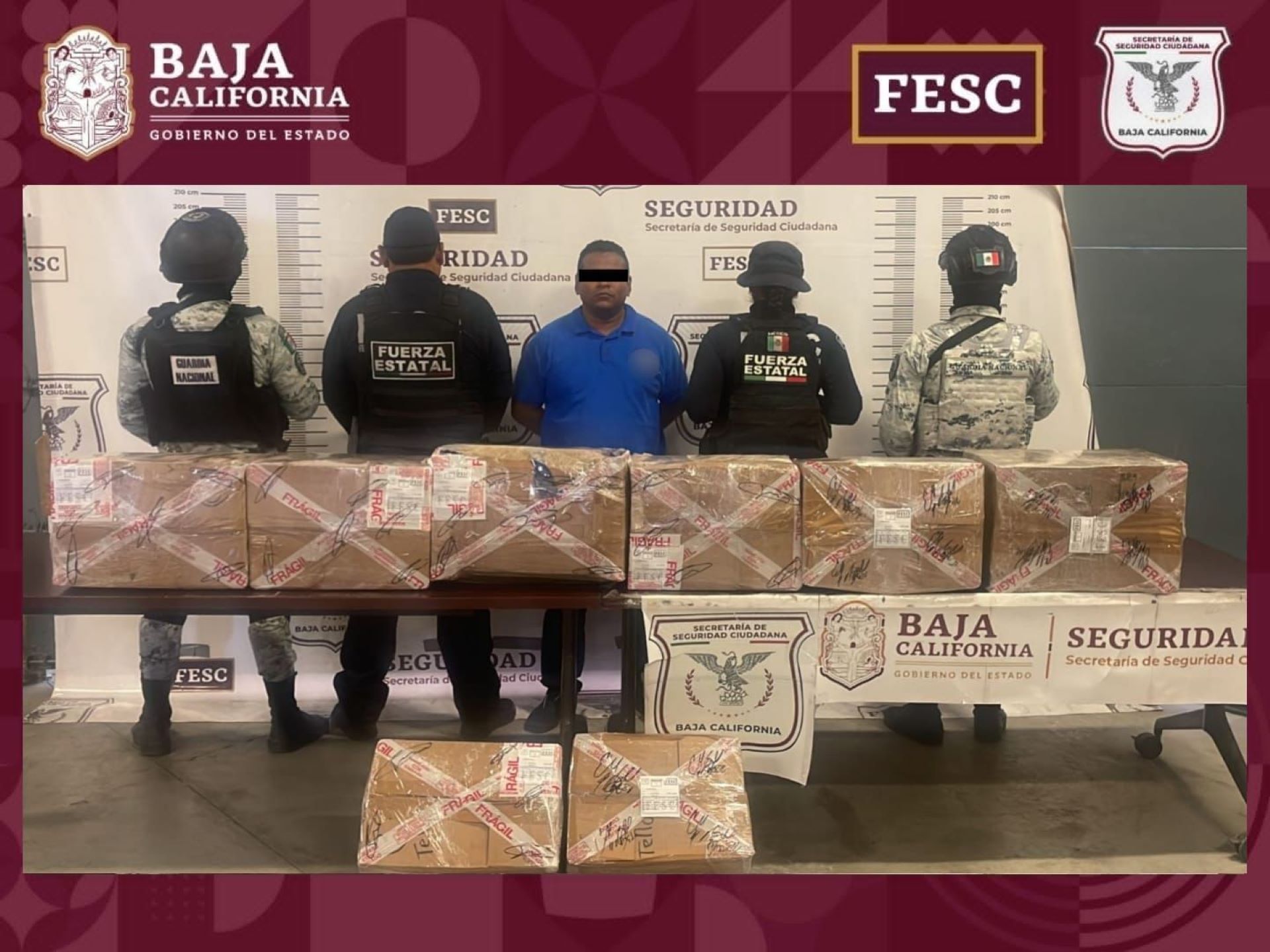 Confisca FESC más de 100 kilogramos de metanfetamina; hay un detenido