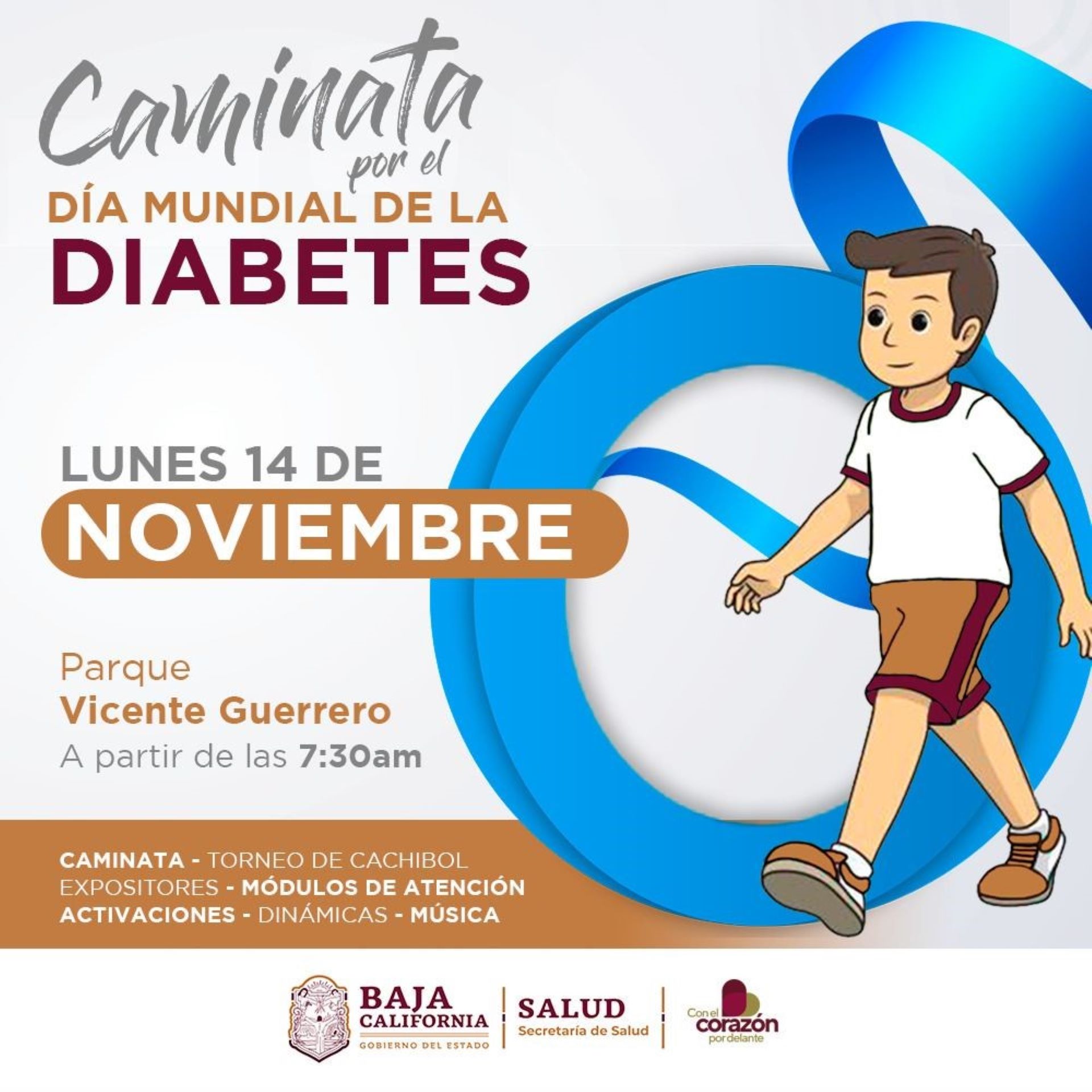 Invita Jurisdicción de Servicios de Salud  Mexicali a caminata contra la diabetes