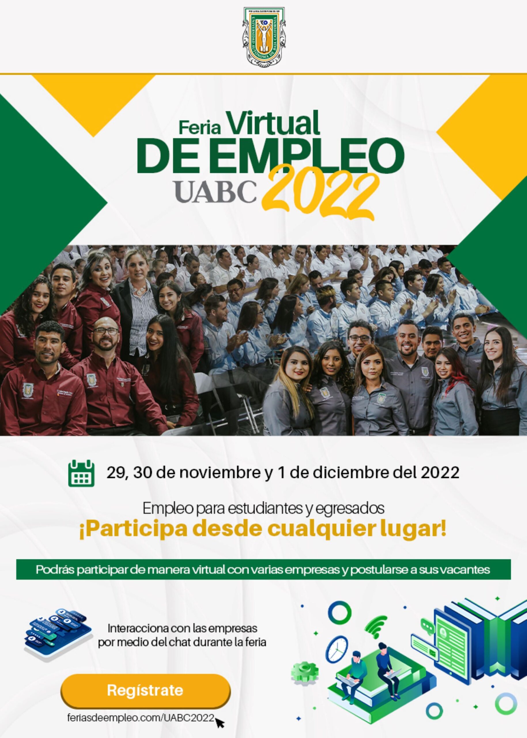 Invitan a participar en la Feria Virtual de Empleo UABC