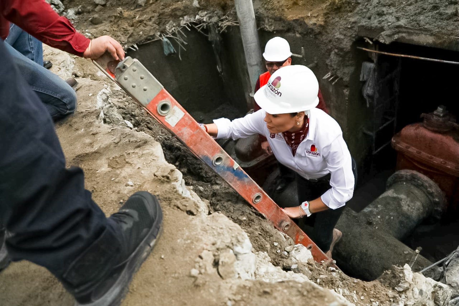 Supervisa Marina del Pilar trabajos para recuperar el suministro de agua en Tijuana y Rosarito