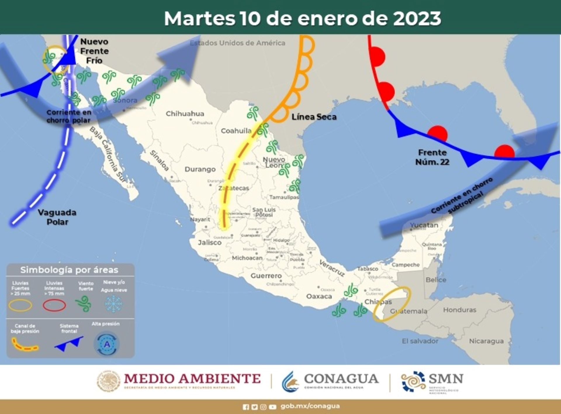 Anuncia Protección Civil Estatal pronóstico de lluvias para este martes