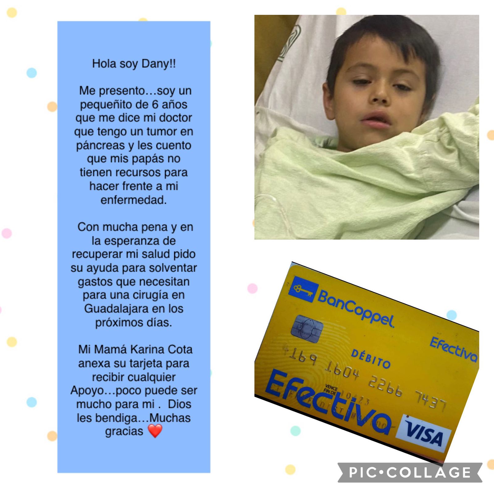 Niño cachanilla necesita ayuda y lucha por su vida