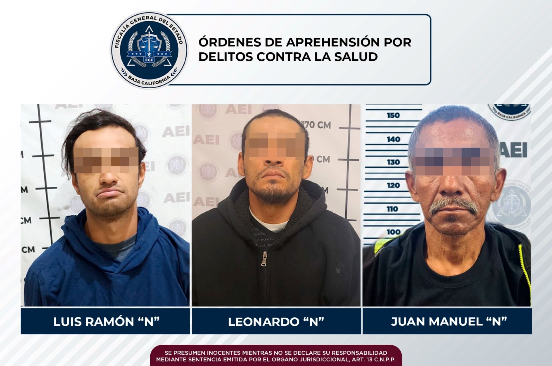 Cumplimentan órdenes de aprehensión a presuntos distribuidores de droga