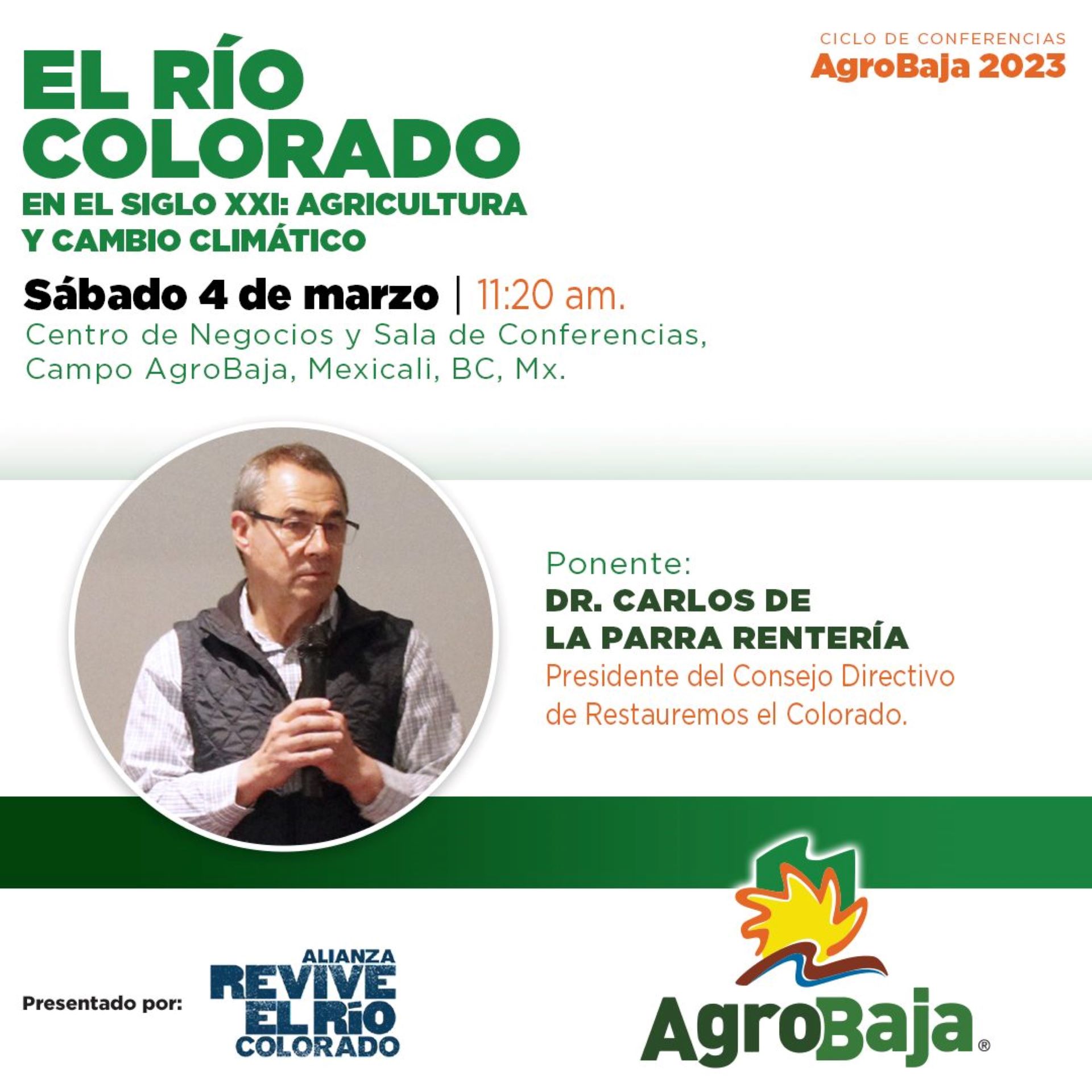 Presentarán conferencia sobre agricultura y cambio climático en Agrobaja