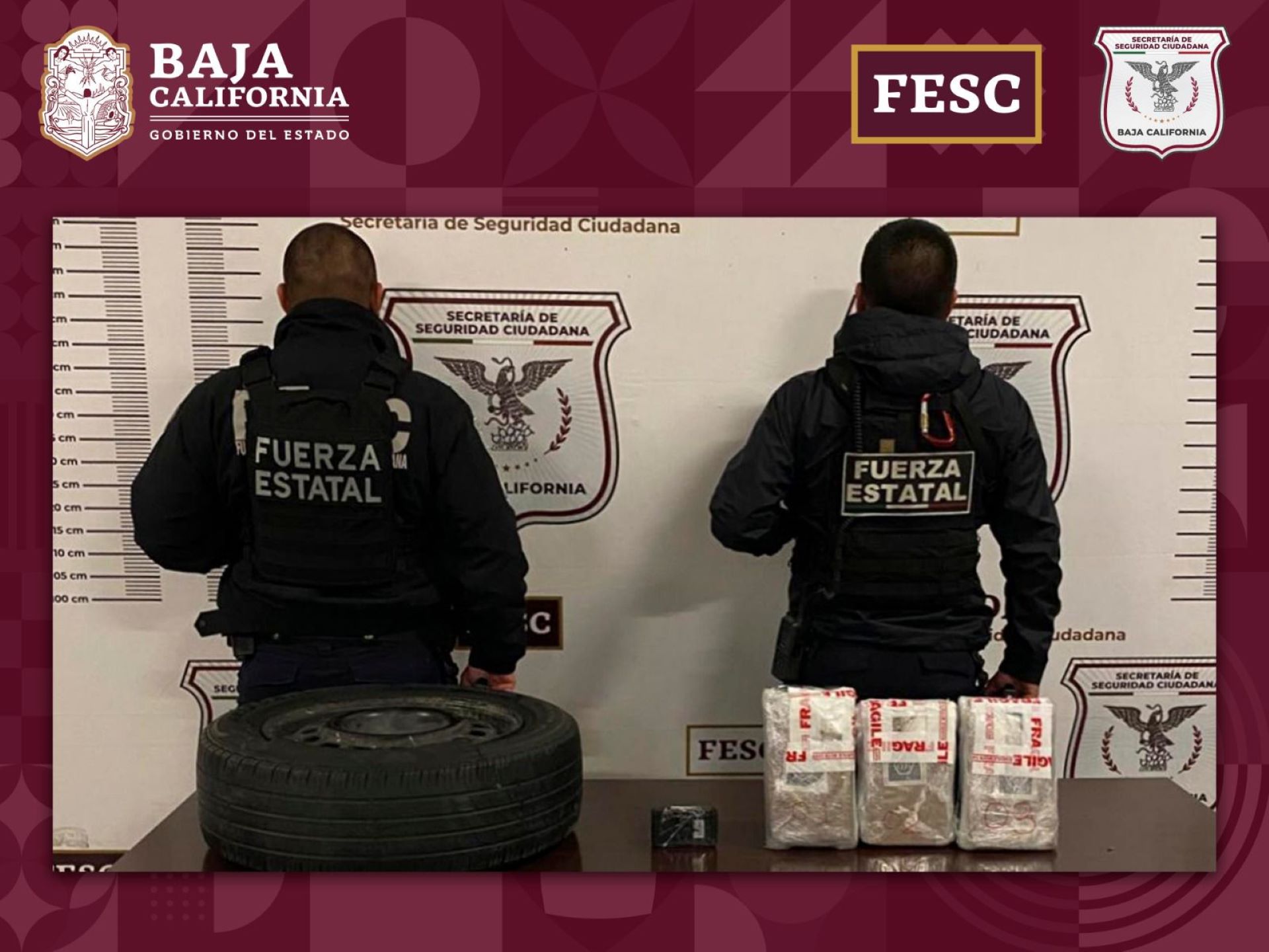 Confisca FESC más de 3 kilos de cocaína y un aparato gps