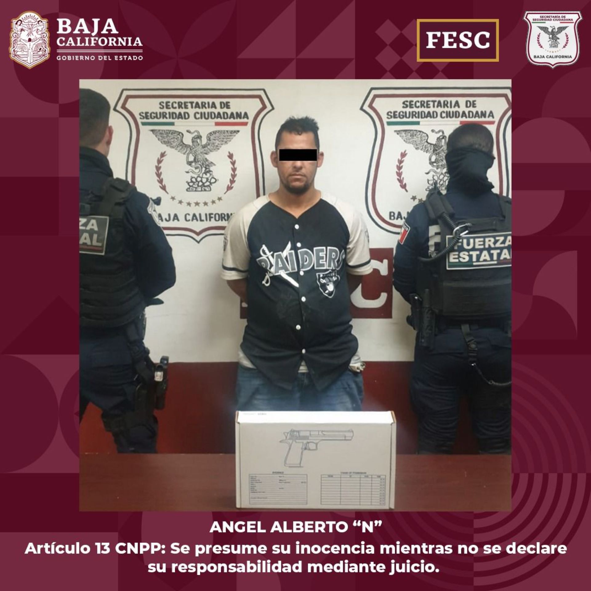 Detiene FESC a tres personas armadas en Mexicali