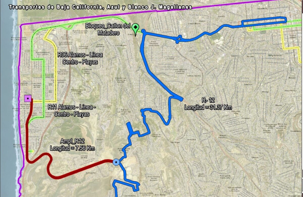 Modifica IMOS ruta de transporte hacia Playas de Tijuana