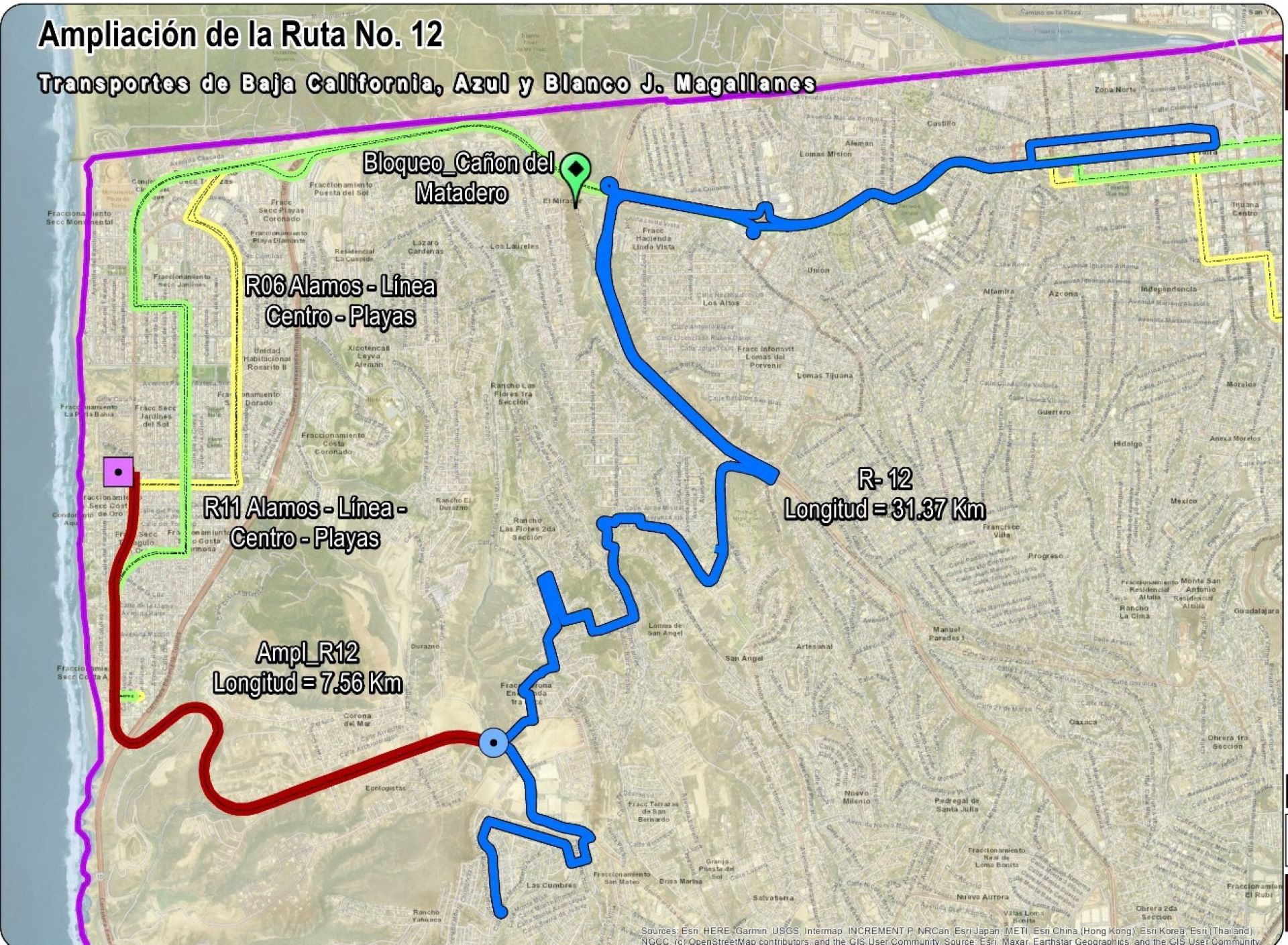 Modifica IMOS ruta de transporte hacia Playas de Tijuana