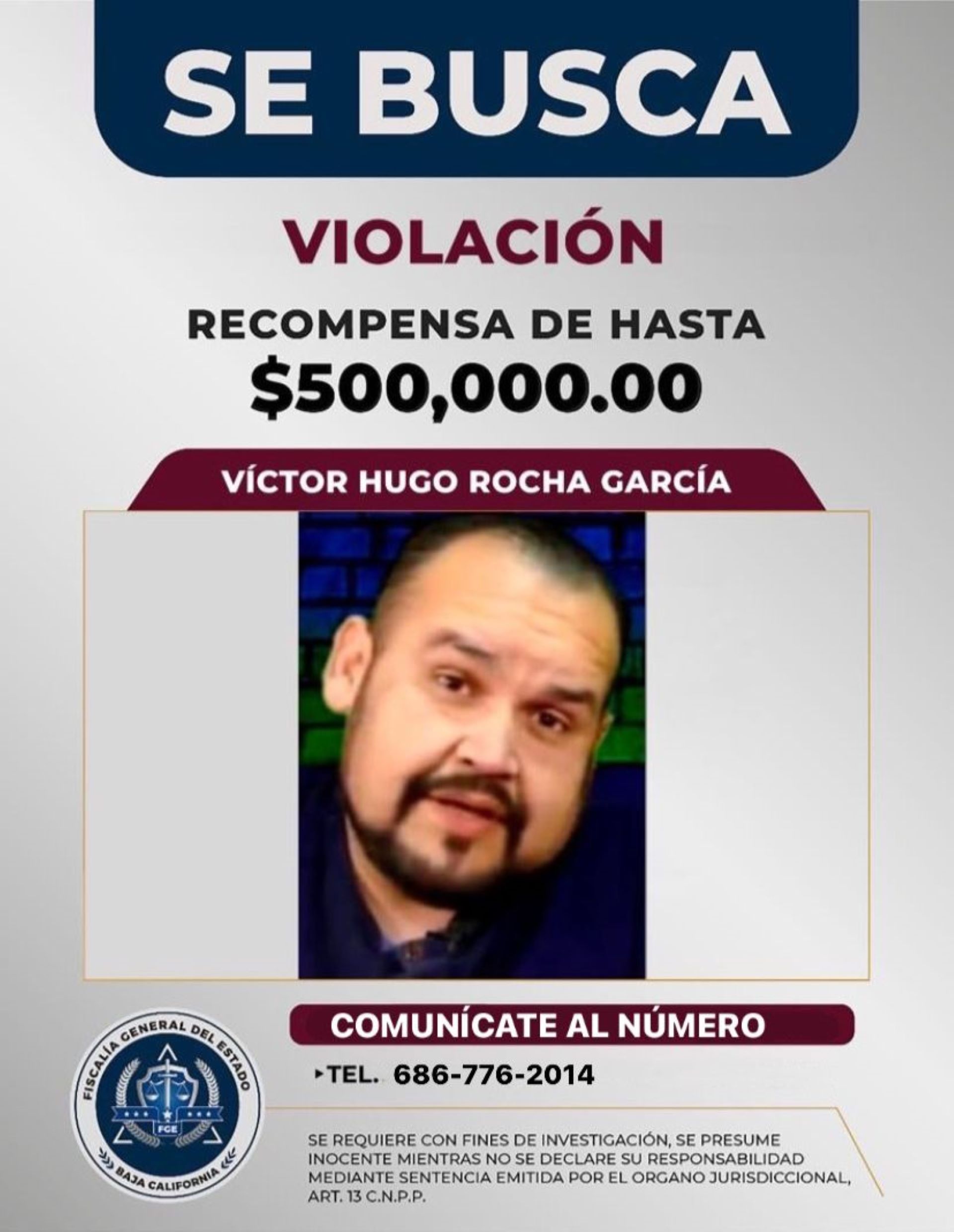 Busca FGE a hombre que se investiga por el delito de violación