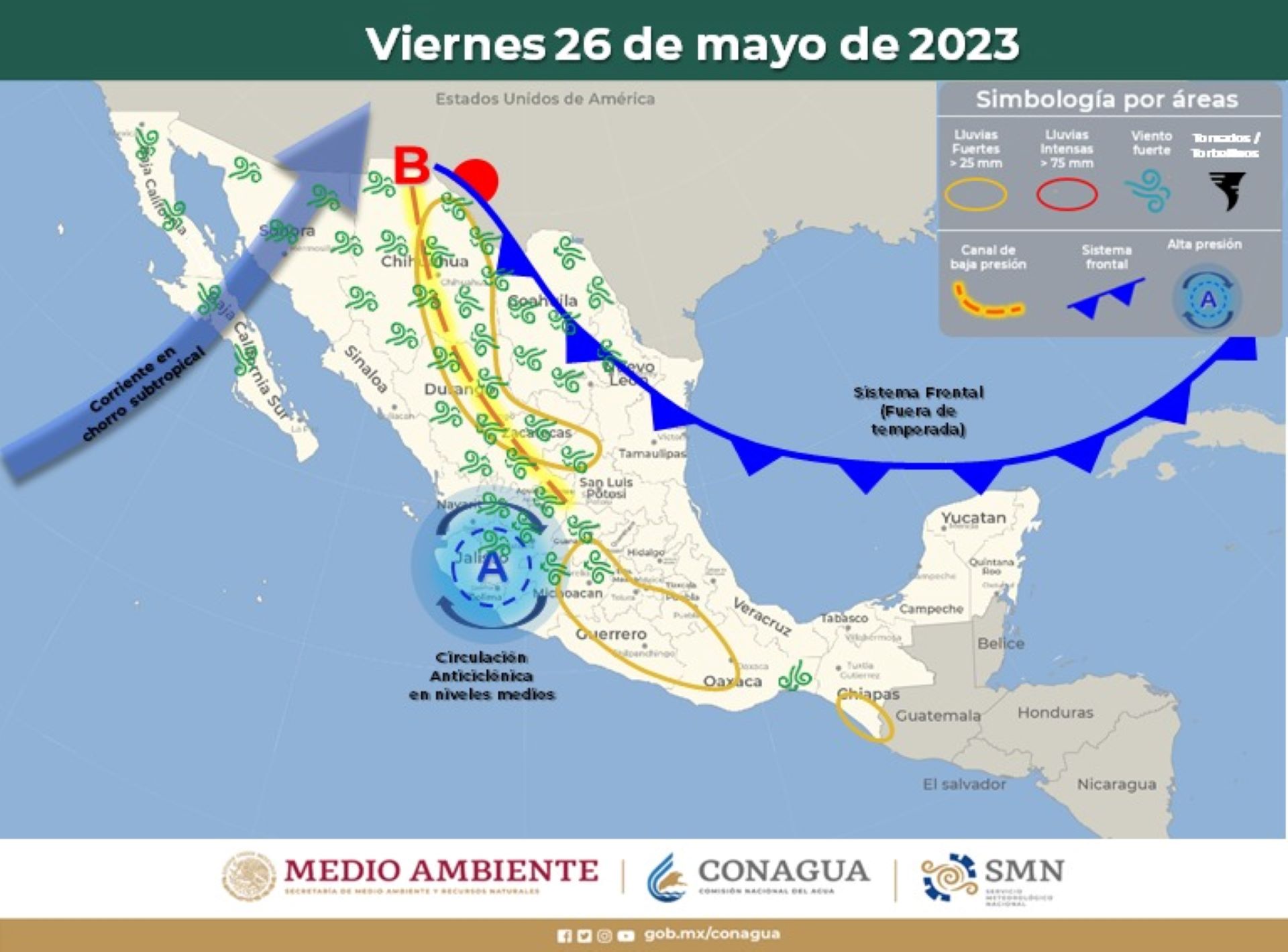 Informa protección civil sobre incremento de vientos