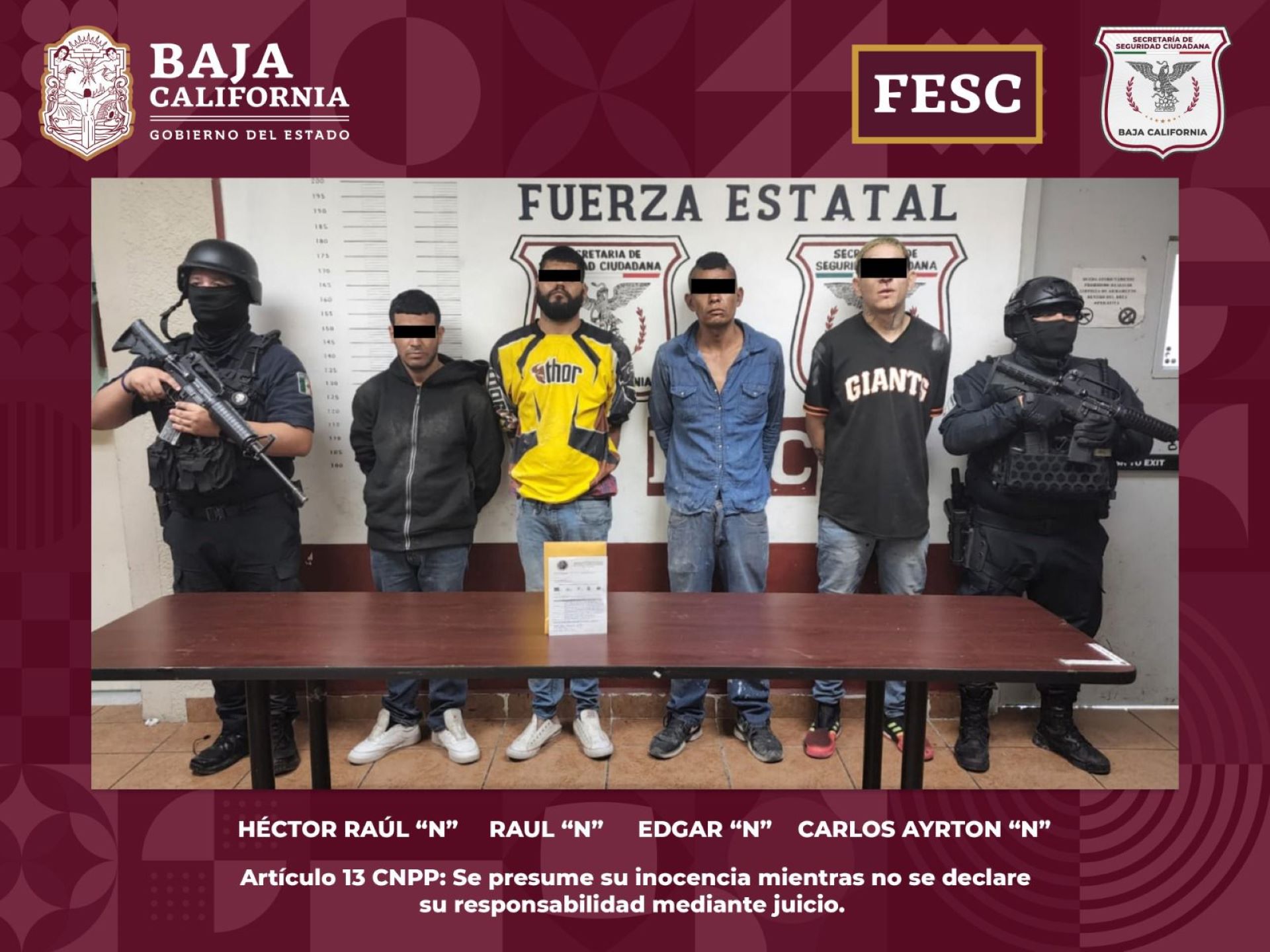 Rescata Fuerza Estatal a menor privado de la libertad en Mexicali; Hay cuatro detenidos