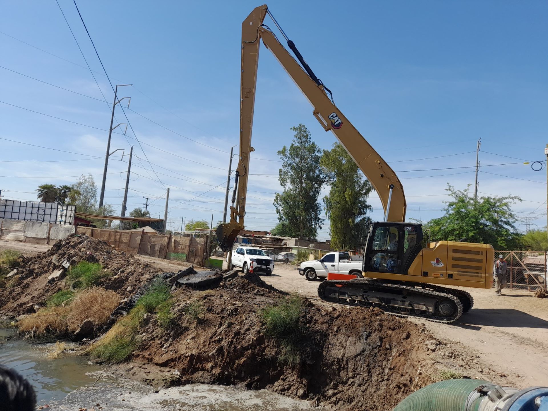 Realiza CESPM desazolve del dren tula en la zona Sur de la ciudad