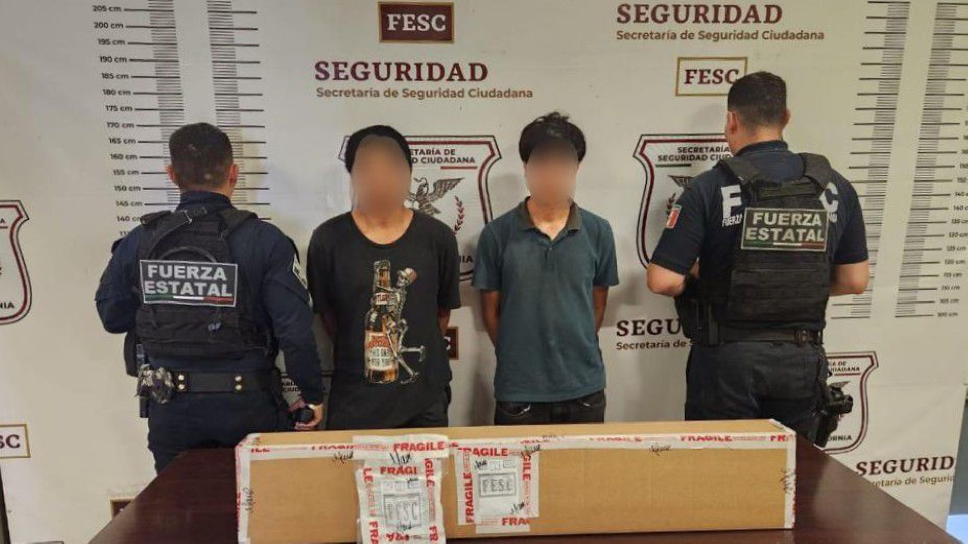 Asegura FESC a dos adolescentes en posesión de arma larga