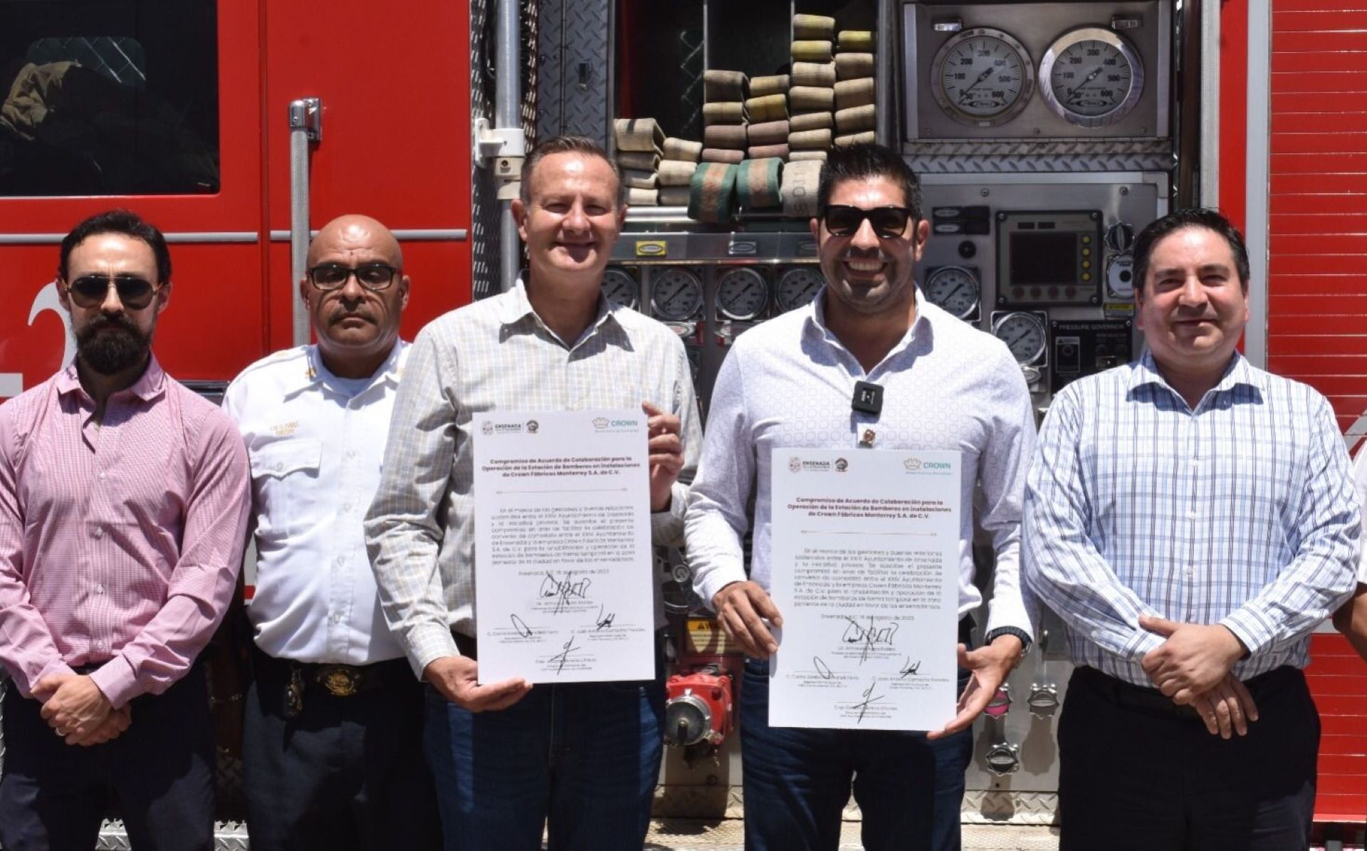 Firman Ayuntamiento y Fábricas Monterrey carta compromiso para albergar instalaciones de Bomberos