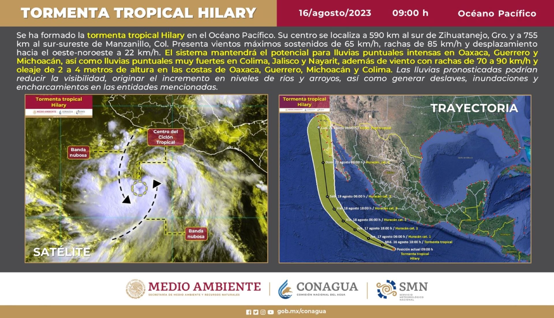 En Alerta autoridades de Mexicali por llegada de tormenta tropical “Hilary”