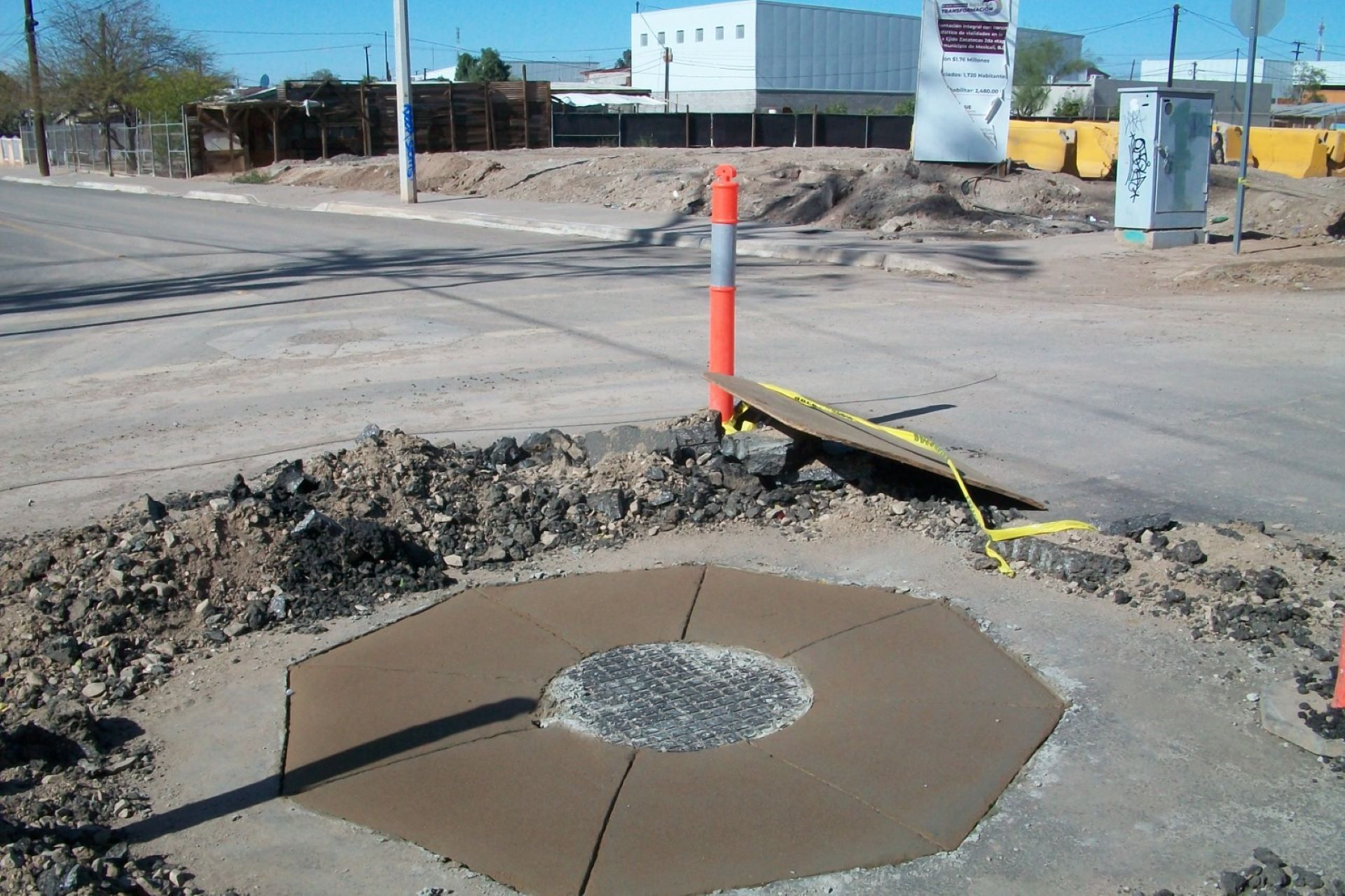 Repone CESPM línea de alcantarillado sanitario en la colonia ex ejido Zacatecas