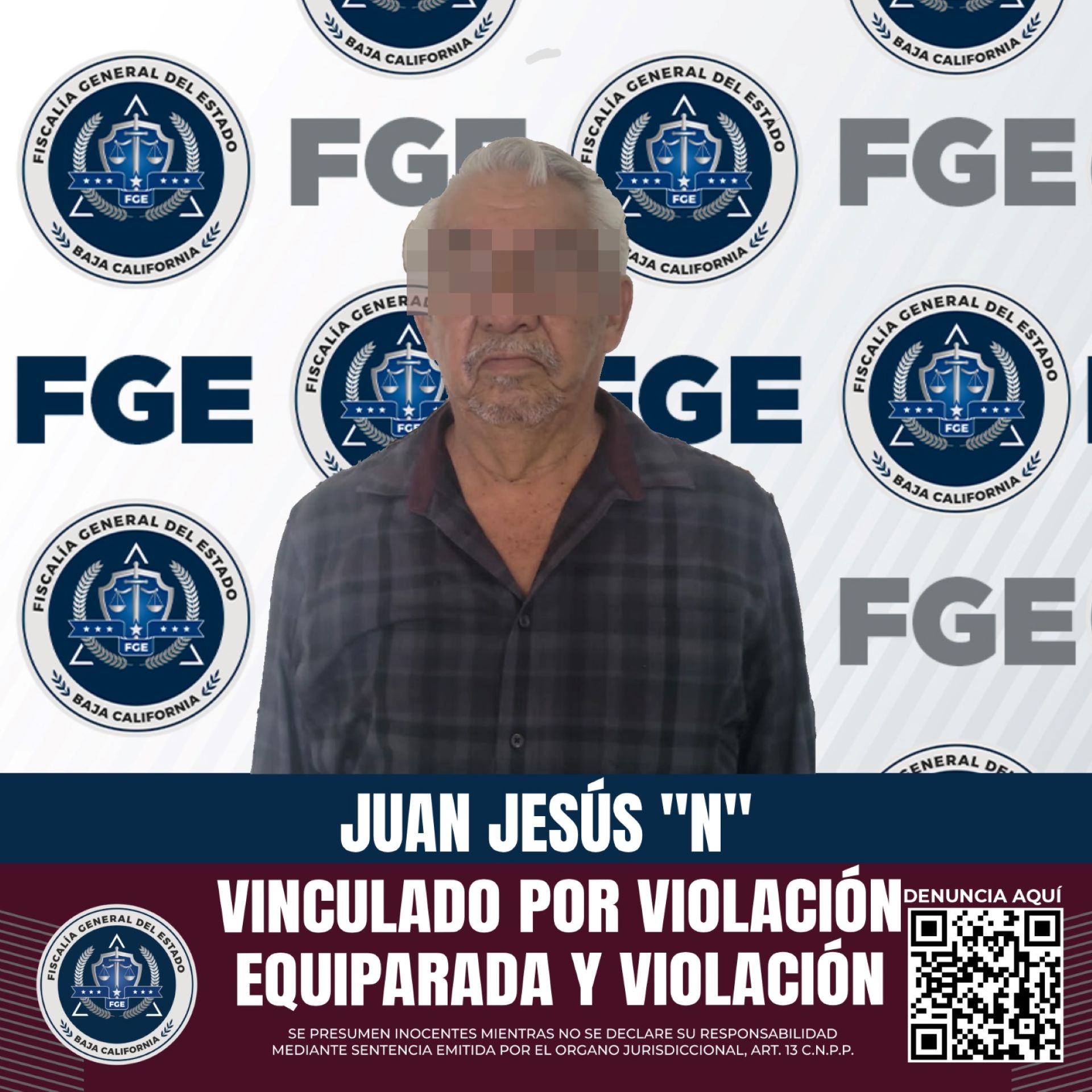 Presenta FGE pruebas suficientes para lograr prisión contra presunto violador