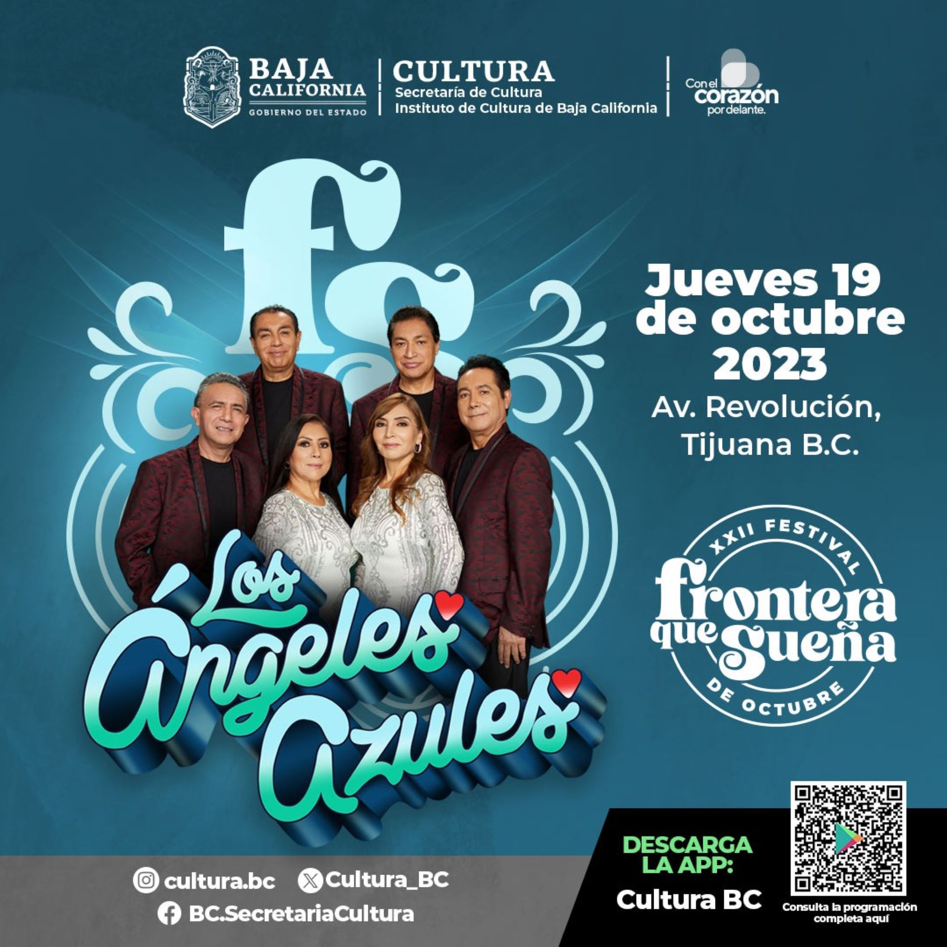 Reitera SC invitación al concierto gratuito de Los Ángeles Azules este jueves 19 de octubre