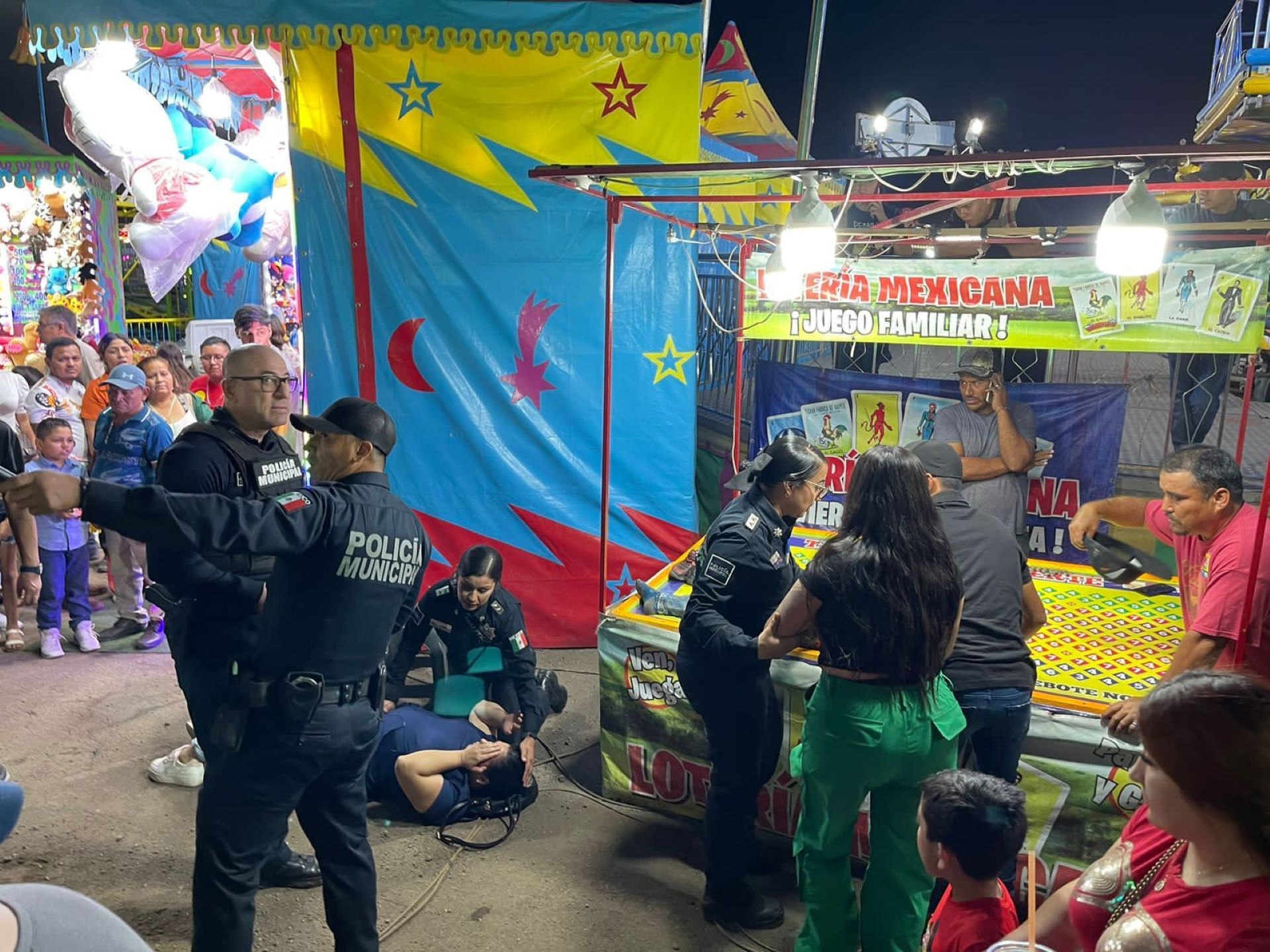 Accidente en juego mecánico de Fiestas de Sol, deja dos lesionados