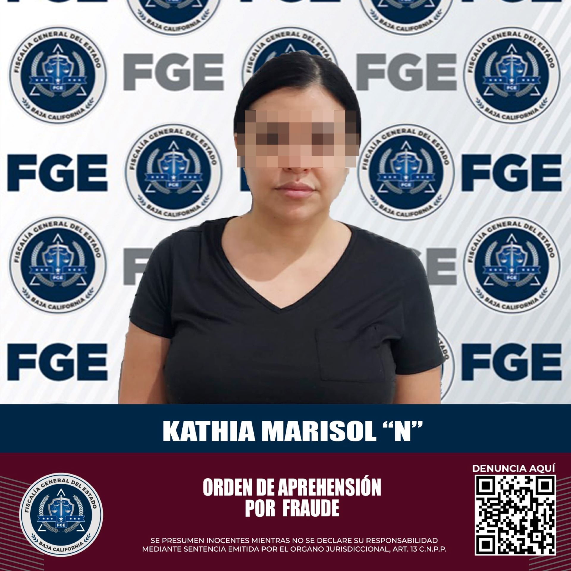 Cae en Sinaloa mujer buscada por fraude en Mexicali: FGE BC