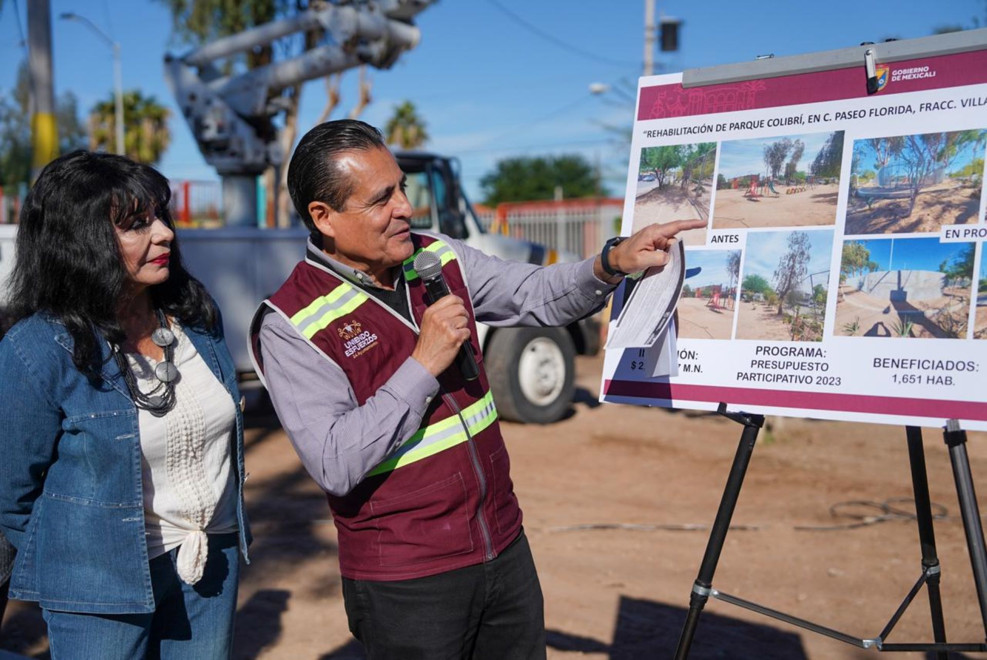 Celebran vecinos de Villa Florida la rehabilitación del parque El Colibrí