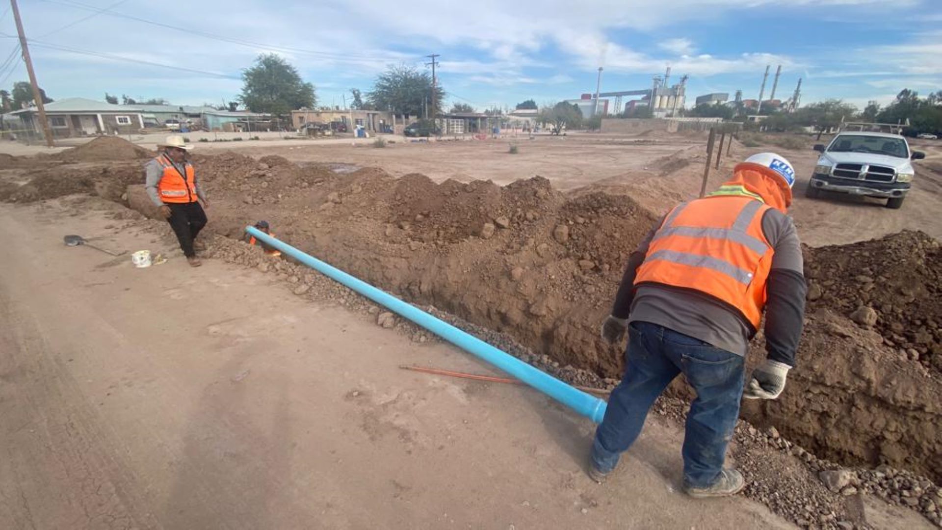 Introduce CESPM red de agua potable en ejido El Choropo tras 20 años sin servicio en la zona