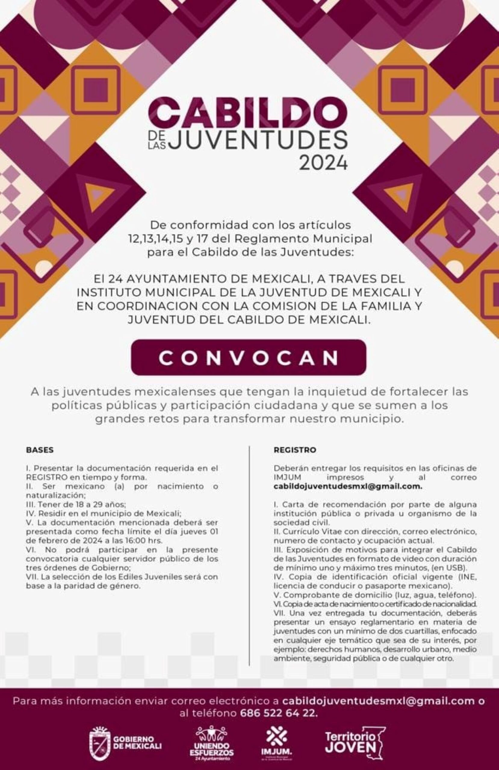 Abren convocatoria para participar en el Cabildo de las Juventudes