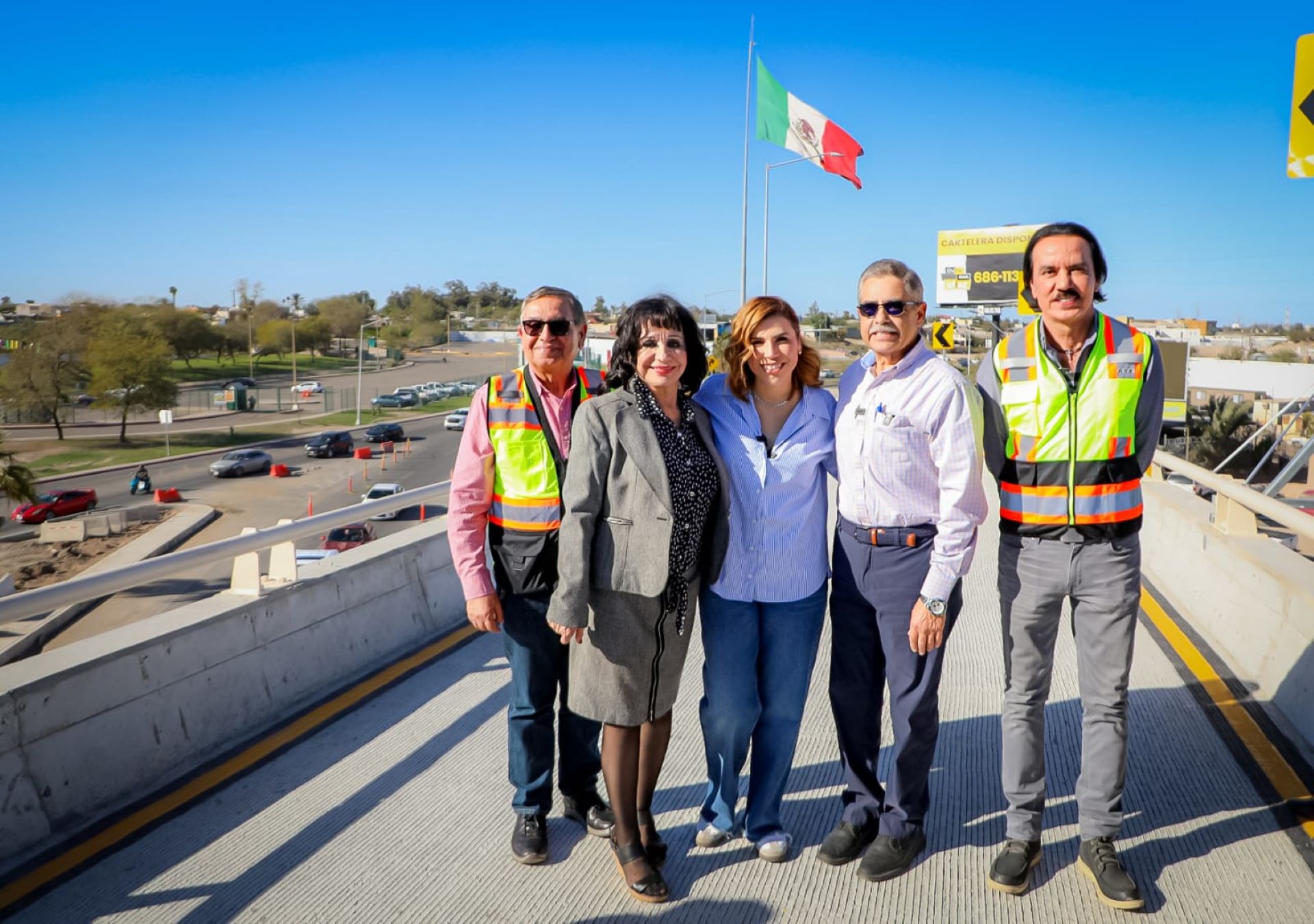 Apertura gobierno de Marina del Pilar puente Eje Central en Mexicali