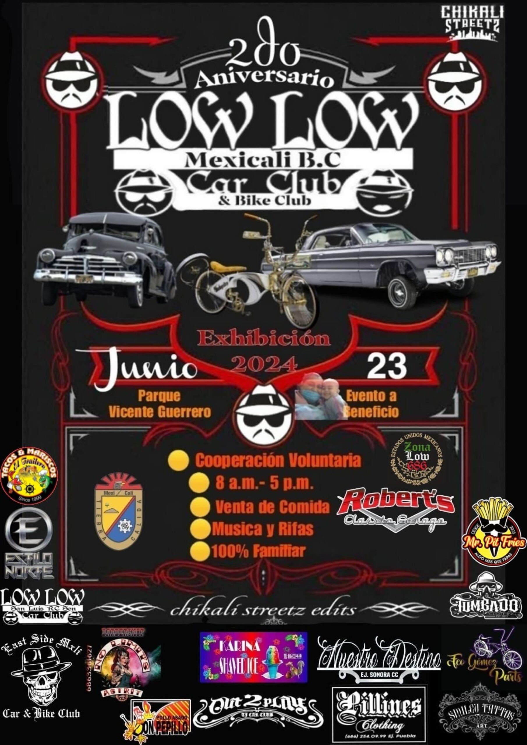 Celebrarán segundo aniversario del club Low Low con Car Show en el parque Vicente Guerrero