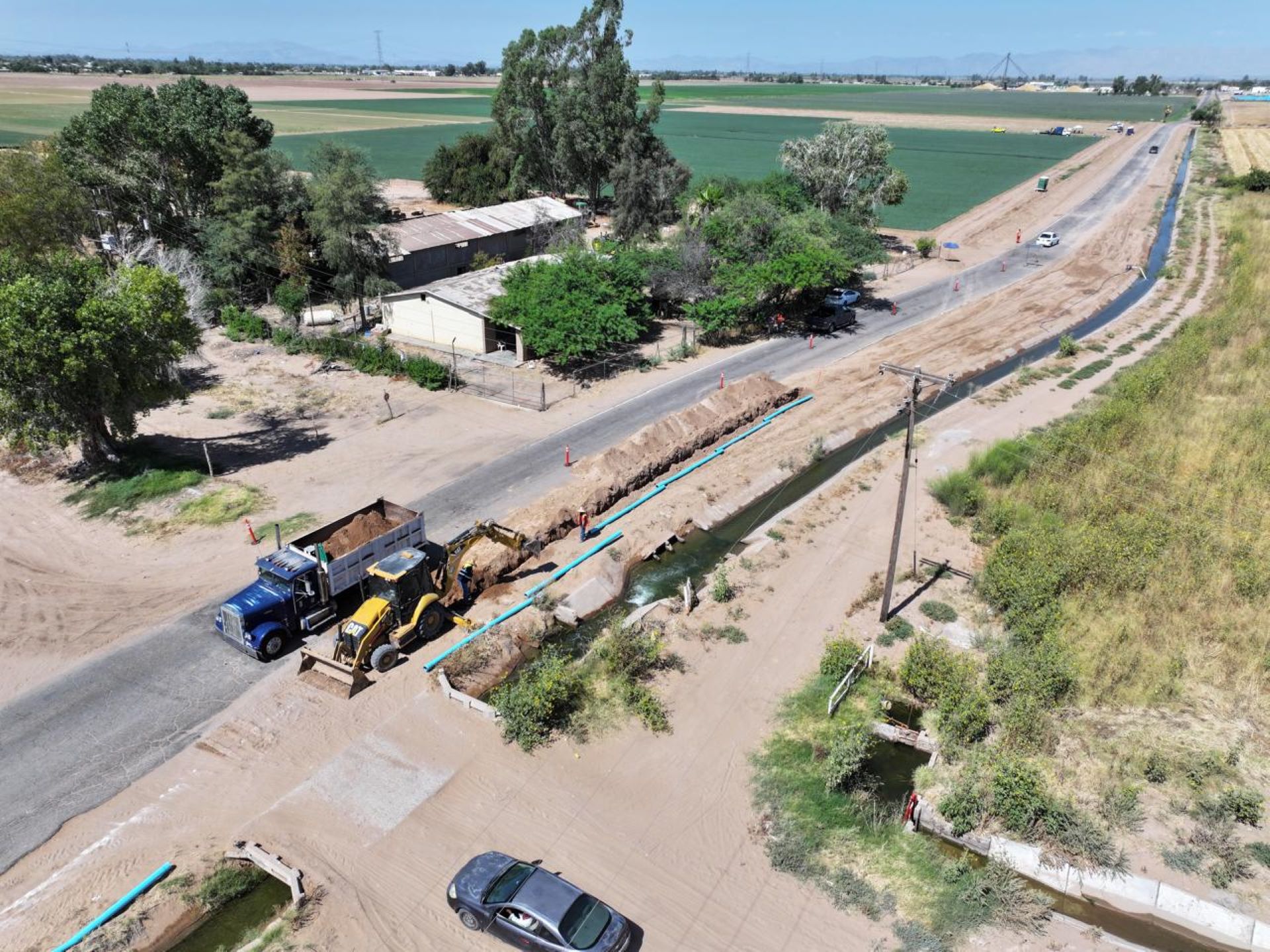 Cespm inicia la obra de construcción de red de agua potable en el ejido El Sombrerete del Valle de Mexicali