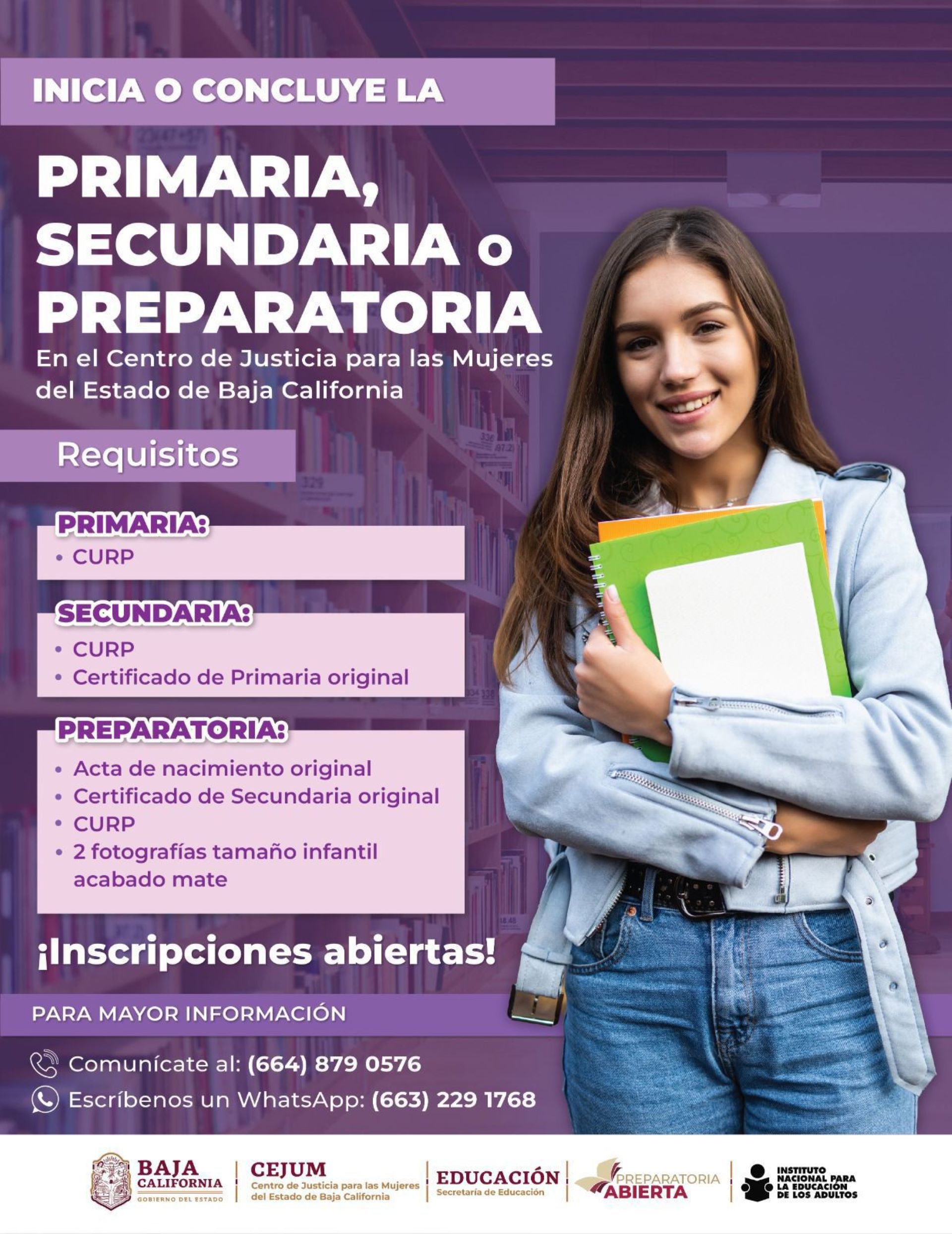 Invita Cejum a todas las mujeres a continuar sus estudios de primaria, secundaria y preparatoria