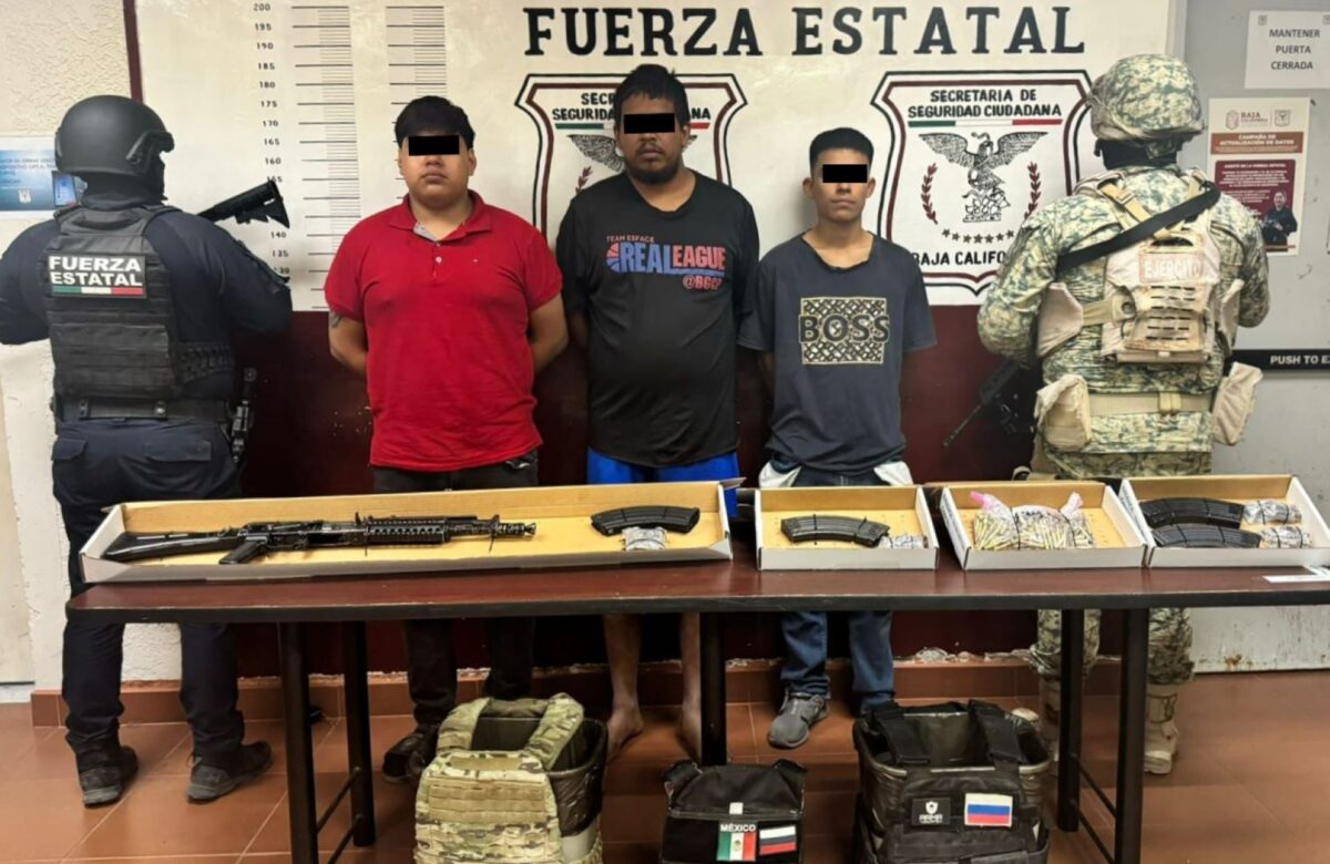 Detienen FESC y SEDENA a tres presuntos delincuentes en el Valle de Mexicali