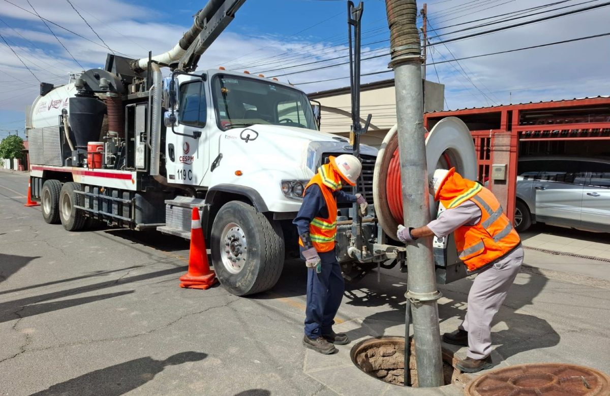 CESPM intensifica actividades en colonias de Mexicali para resolver emergencias de saneamiento