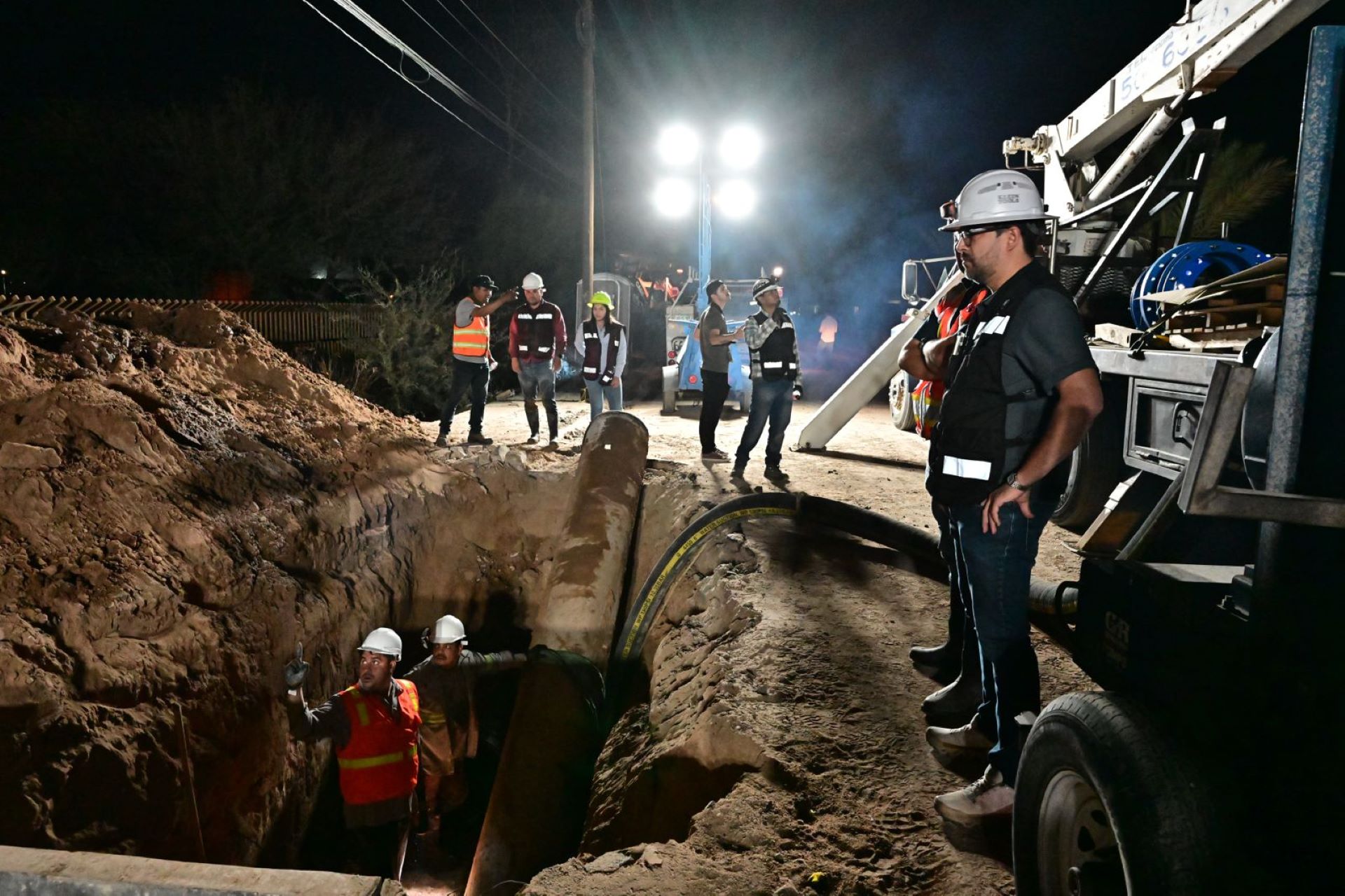 Continúan los trabajos en la zona del palmar de Santa Anita