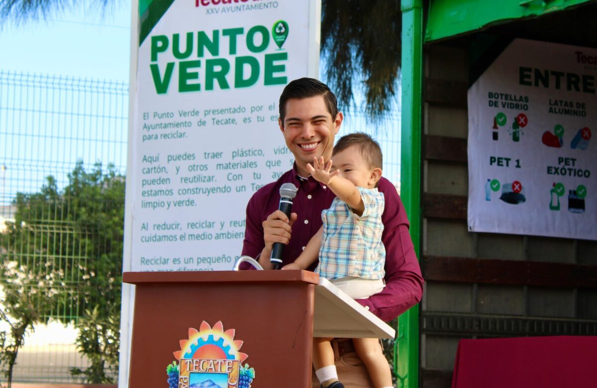 Instala Román Cota primer Punto Verde en Tecate