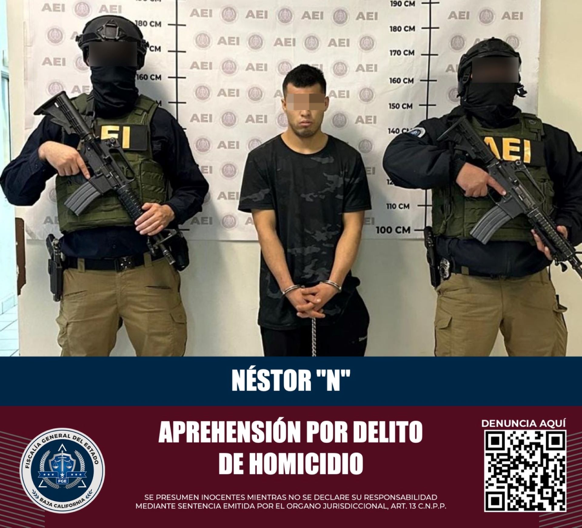 FGE captura a presunto homicida de ex asesor político en Tecate