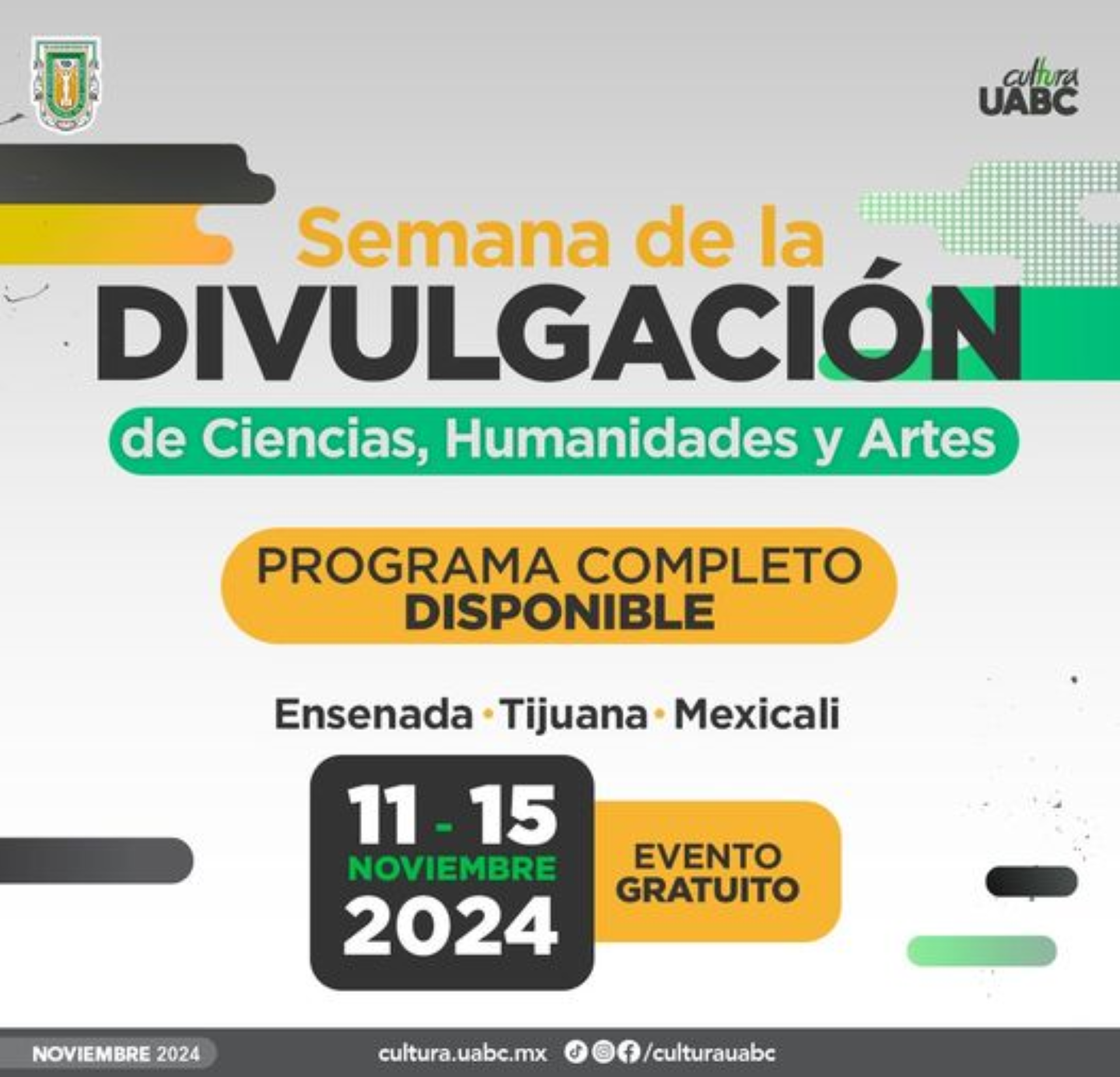 ¡Vive la Semana de la Divulgación de Ciencias, Humanidades y Artes 2024!