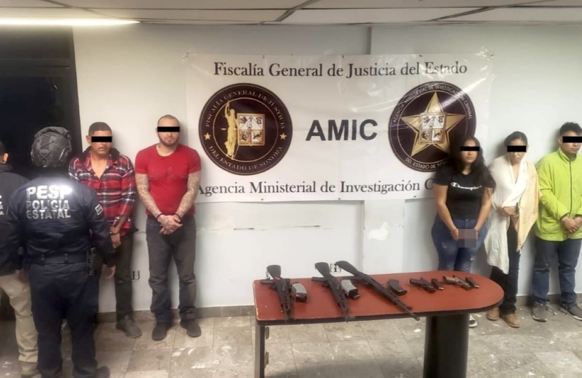 Captura AMIC a cinco personas por privación ilegal de la libertad y portación de armas de fuego en SLRC