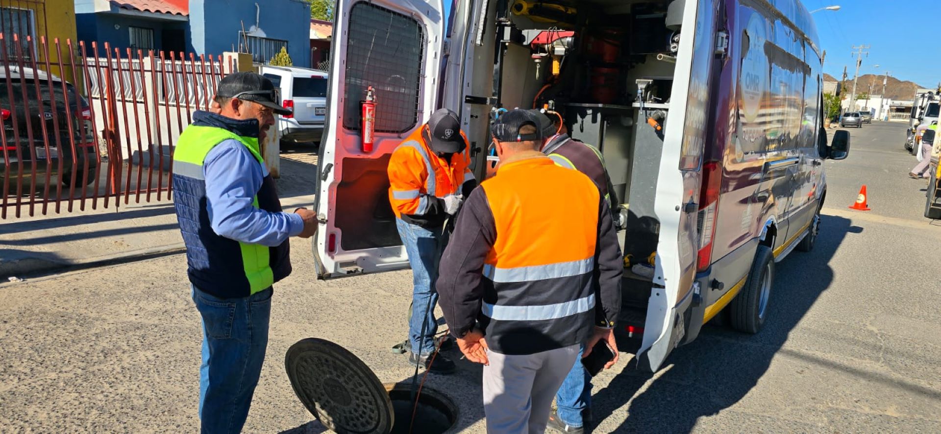 CESPM realiza inspección de redes con tecnología de video para localización de fugas en San Felipe