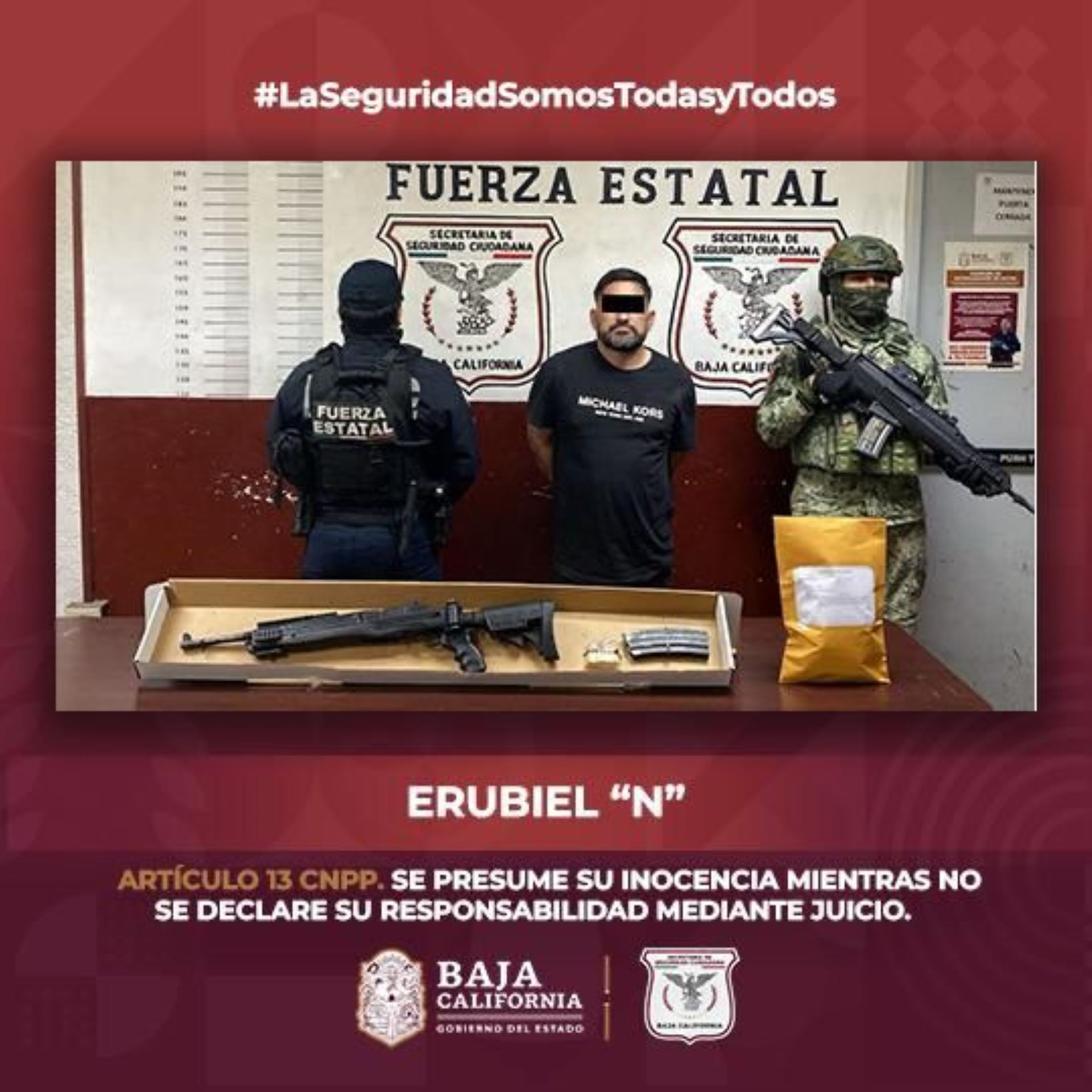 Operativos en conjunto entre FESC y Sedena resultan en decomisos de armas de fuego y drogas