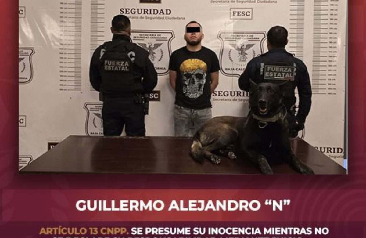 Detiene Fuerza Estatal a hombre con orden de aprehensión vigente en BC