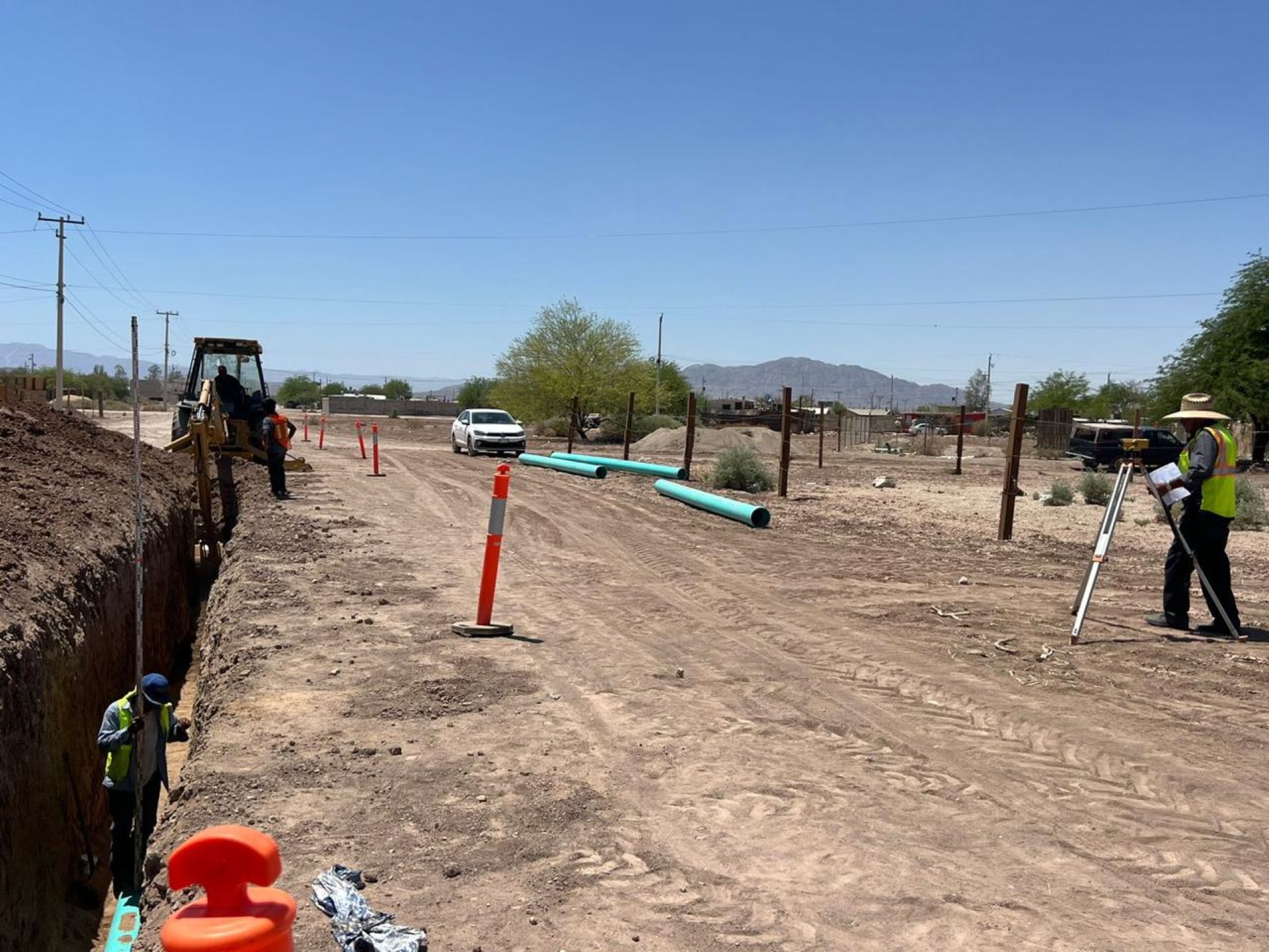 Inició CESPM trabajos para llevar servicios de agua y alcantarillado sanitario al fraccionamiento Las Pirámides de Mexicali