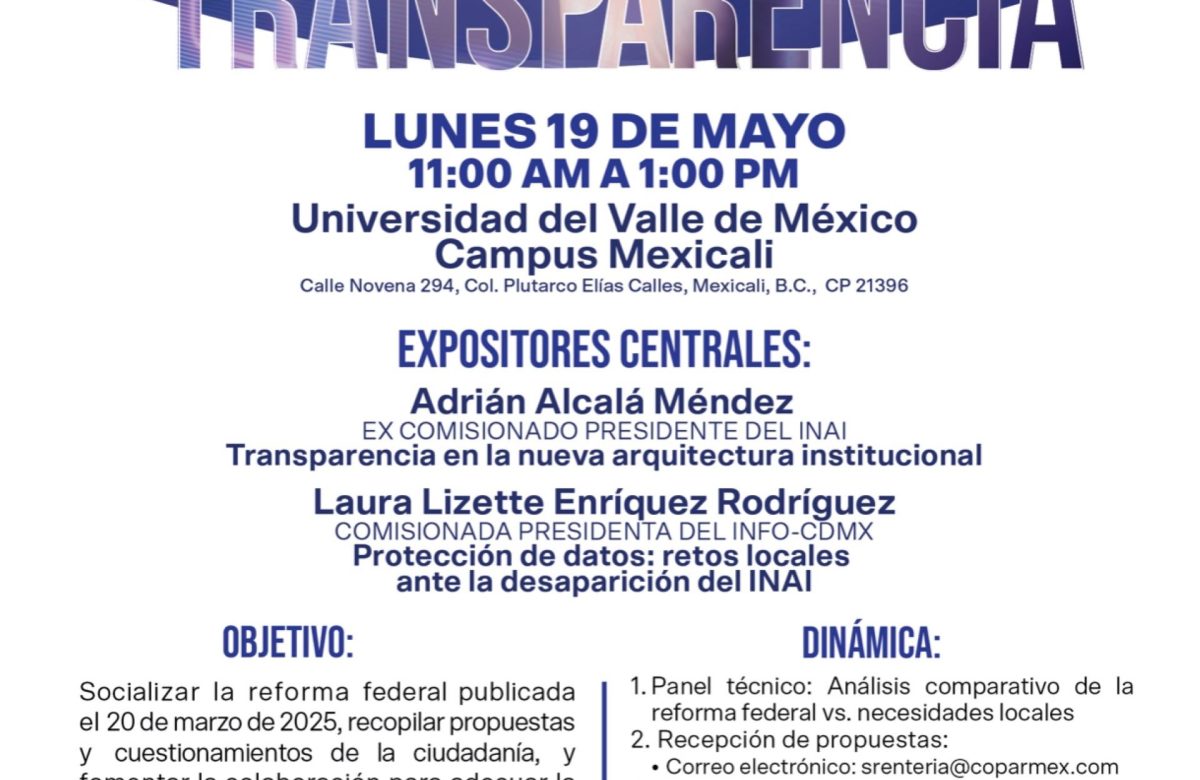 Propone COPARMEX Mexicali Foro de Transparencia