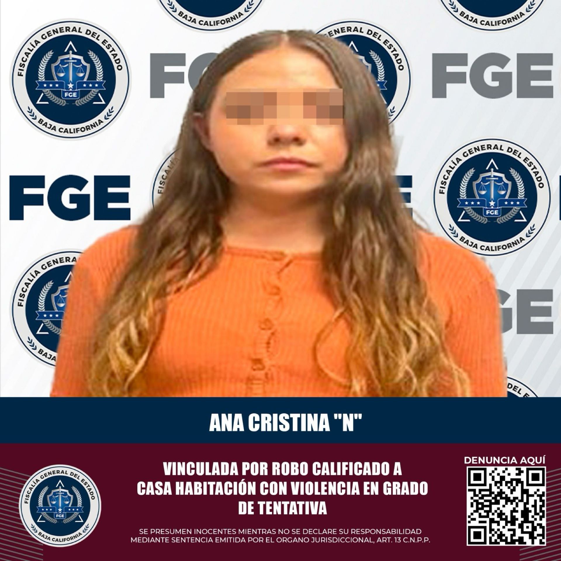 Prisión preventiva para mujer acusada de intento de robo con violencia en residencial del fraccionamiento Los Pinos