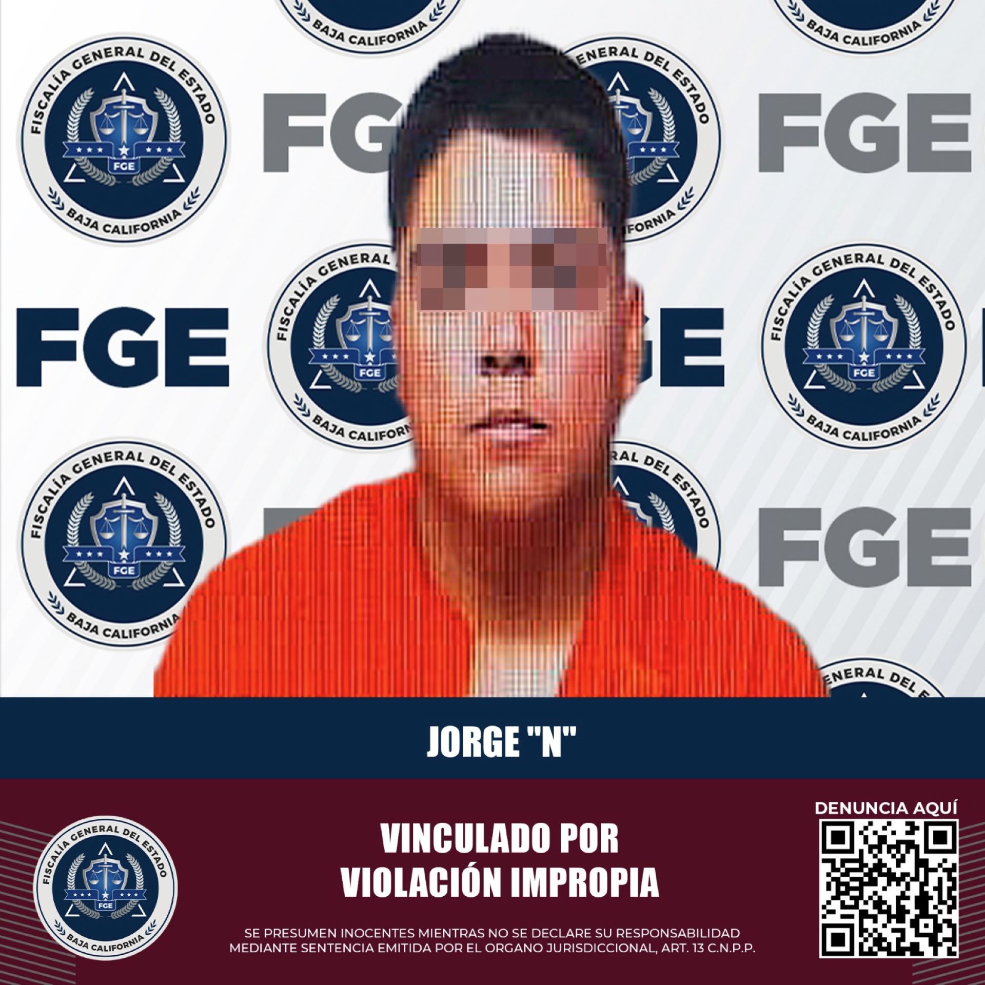 Fijan prisión preventiva a sujeto por el delito de violación impropia